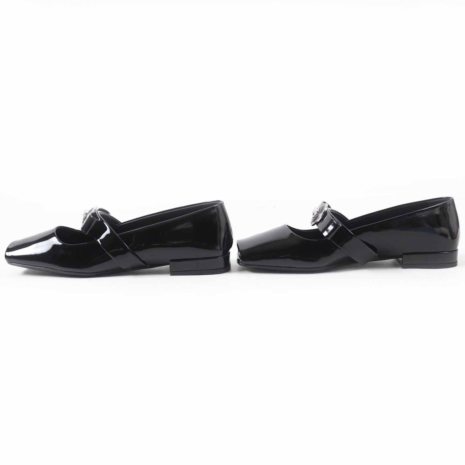 Versace Versace Versace Jumbo Ribbon Ballerina Patent Leather Pumps Leather Shoes Size ONE SIZE - 4 Thumbnail