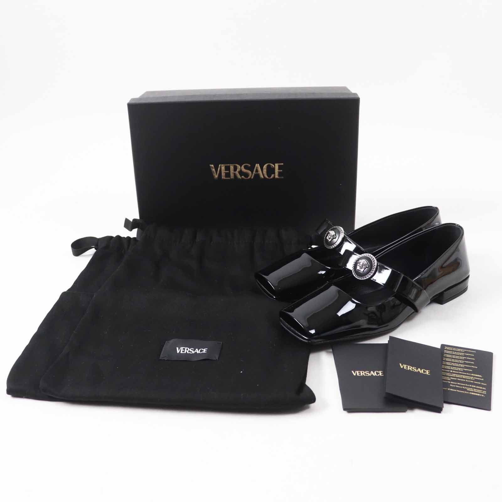 Versace Versace Versace Jumbo Ribbon Ballerina Patent Leather Pumps Leather Shoes Size ONE SIZE - 2 Thumbnail