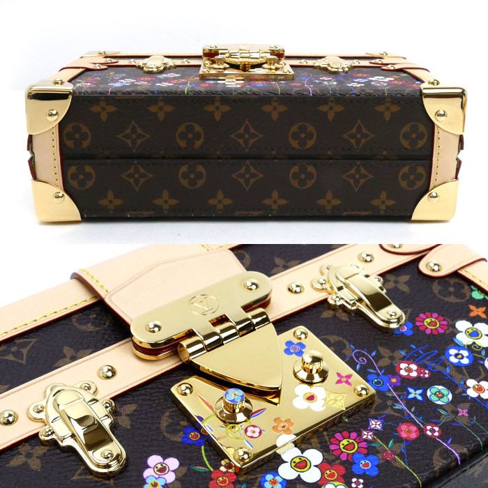 Louis Vuitton Louis Vuitton Louis Vuitton LV ×Takashi Murakami Petite Malle Monogram Shoulder Bag Limited Canvas Shoulder Bag M13667 Size ONE SIZE - 5 Thumbnail