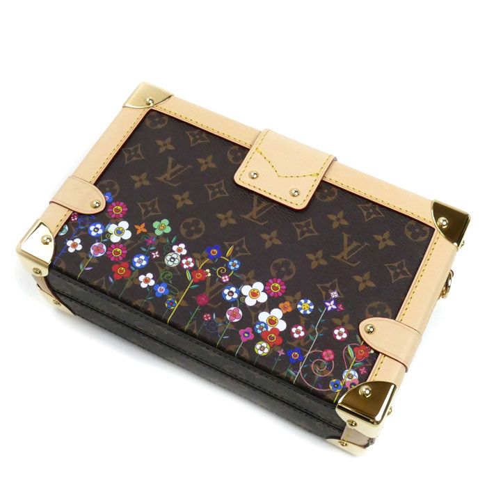 Louis Vuitton Louis Vuitton Louis Vuitton LV ×Takashi Murakami Petite Malle Monogram Shoulder Bag Limited Canvas Shoulder Bag M13667 Size ONE SIZE - 3 Thumbnail
