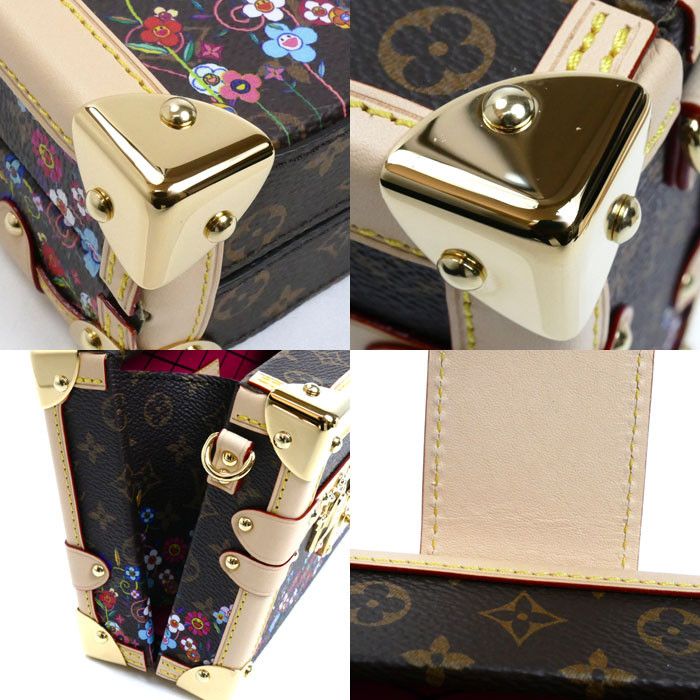 Louis Vuitton Louis Vuitton Louis Vuitton LV ×Takashi Murakami Petite Malle Monogram Shoulder Bag Limited Canvas Shoulder Bag M13667 Size ONE SIZE - 7 Thumbnail