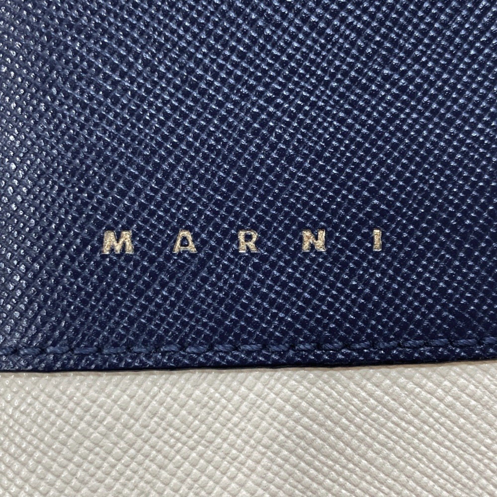 Marni MARNI Saffiano Leather Color Block Bi-fold Wallet PFMOQ14U13 Multicolor Men's Women's Size ONE SIZE - 8 Thumbnail