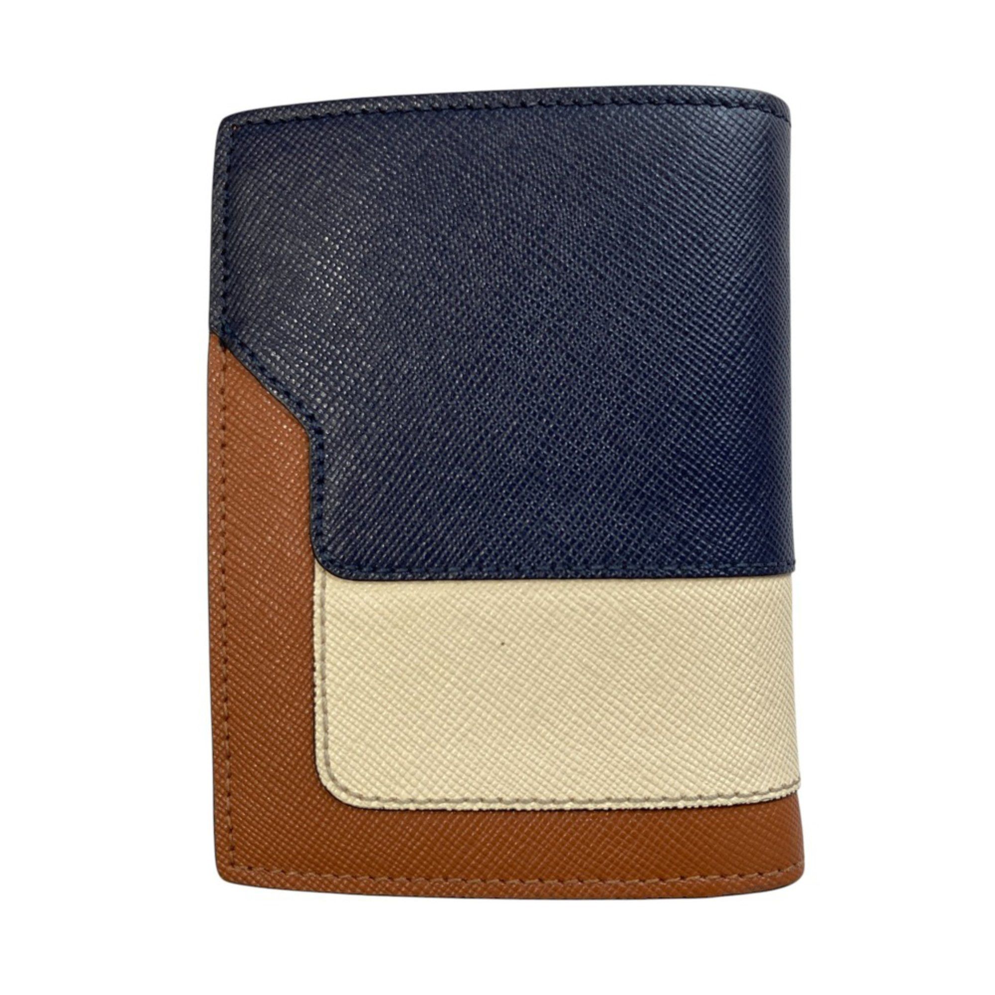 Marni MARNI Saffiano Leather Color Block Bi-fold Wallet PFMOQ14U13 Multicolor Men's Women's Size ONE SIZE - 2 Thumbnail