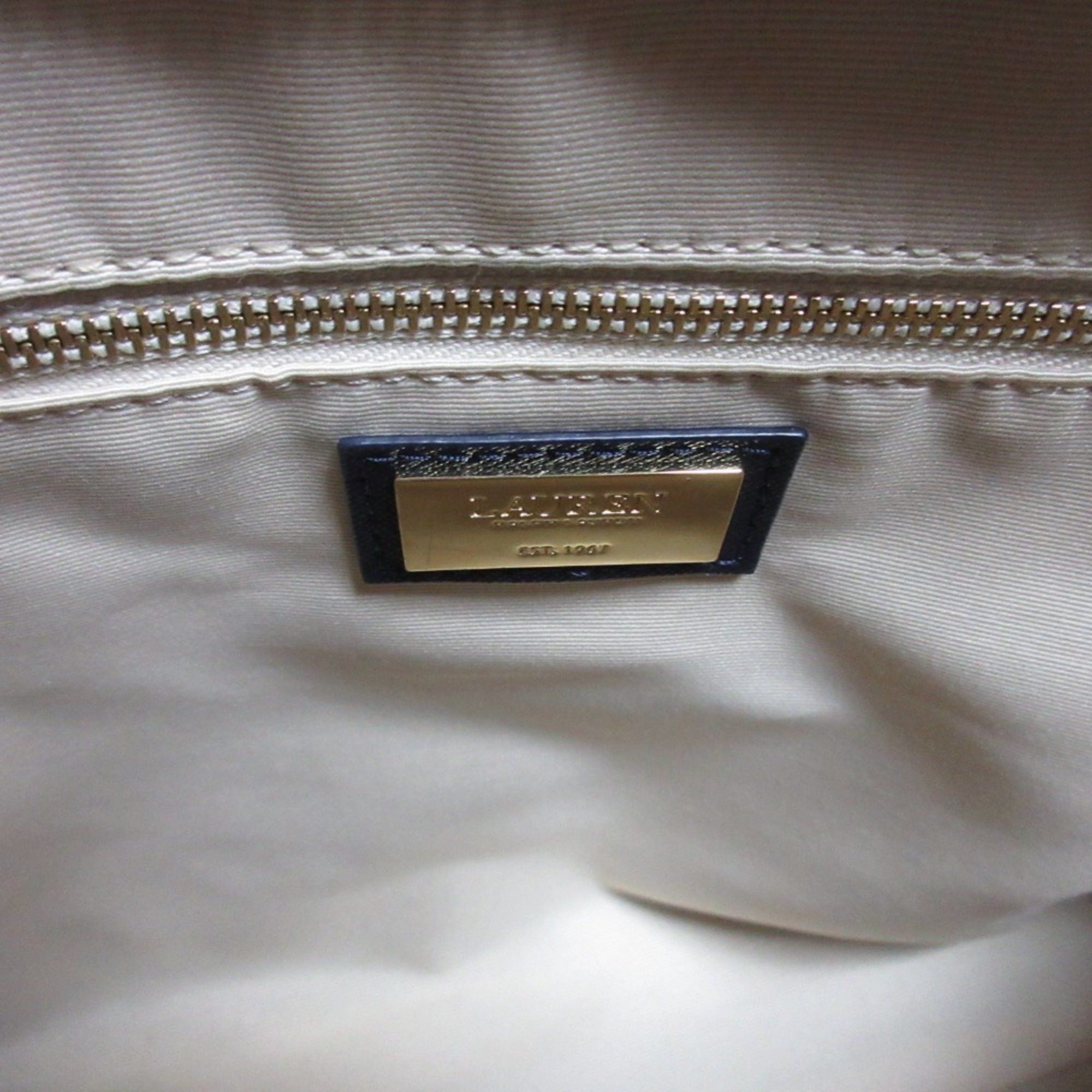 Ralph Lauren RALPH LAUREN Clare Striped Shoulder Bag Tote Navy Women's Size ONE SIZE - 16 Thumbnail