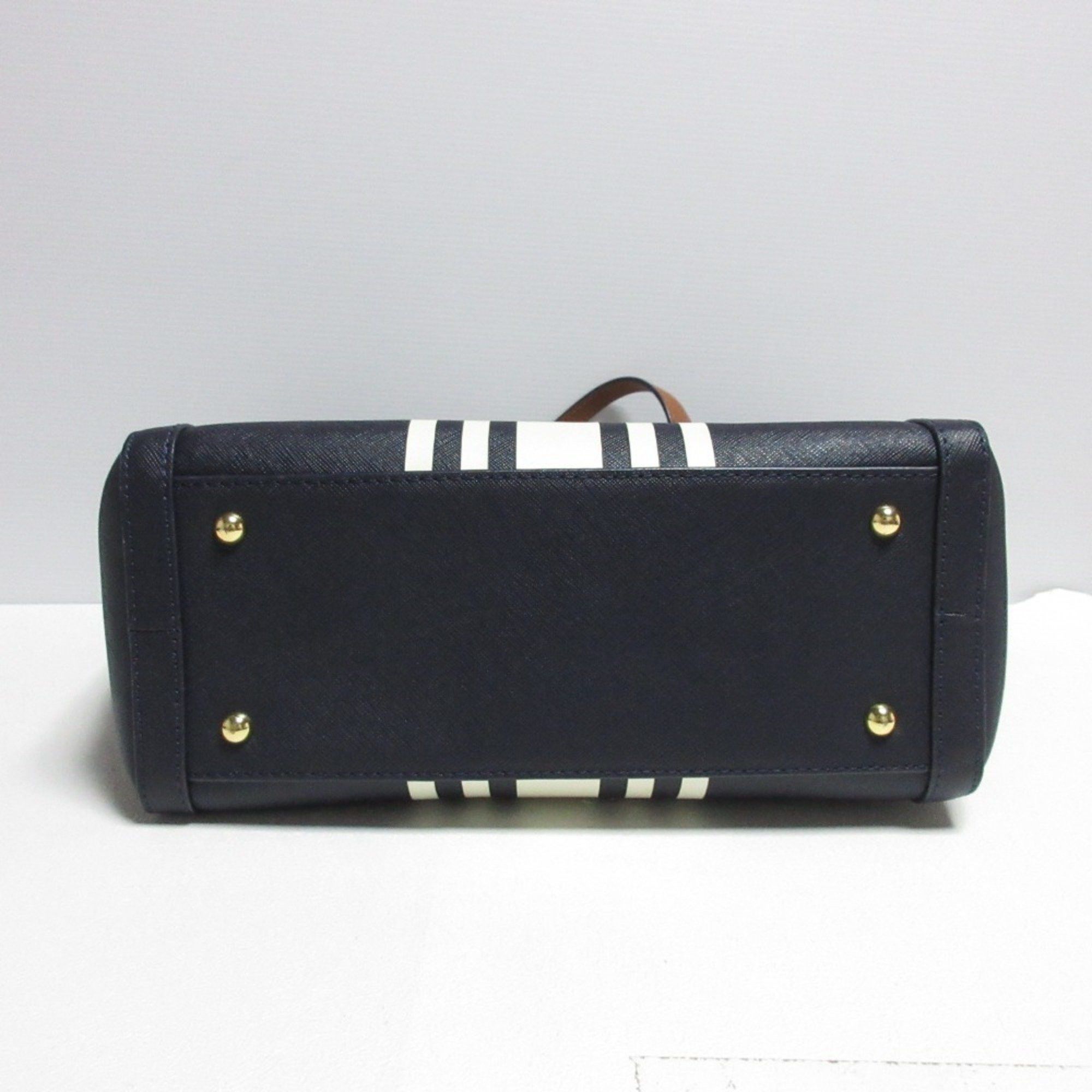 Ralph Lauren RALPH LAUREN Clare Striped Shoulder Bag Tote Navy Women's Size ONE SIZE - 4 Thumbnail