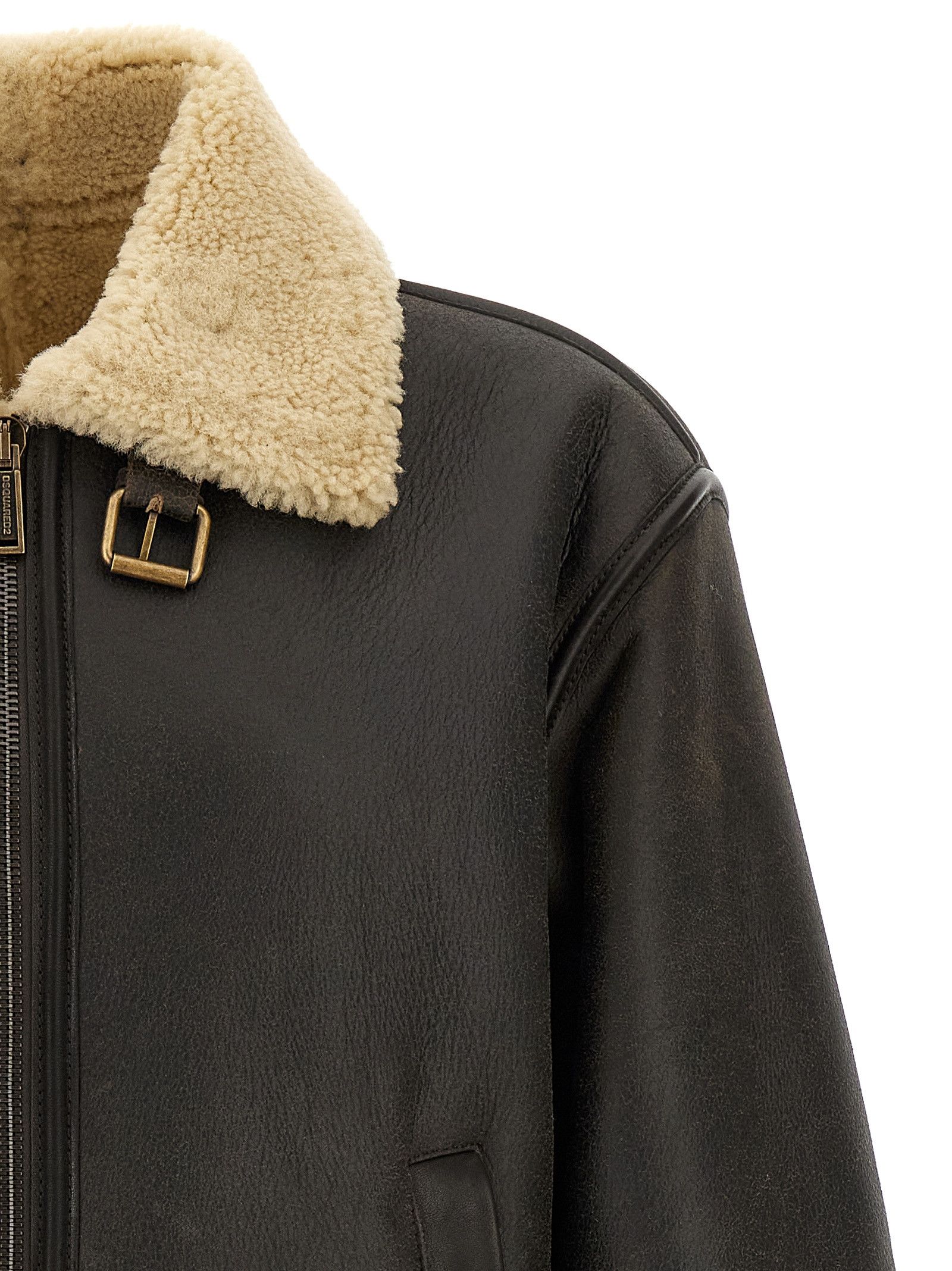Dsquared2 'Aviator' Sheepskin Jacket Size US M / EU 48-50 / 2 - 3 Thumbnail