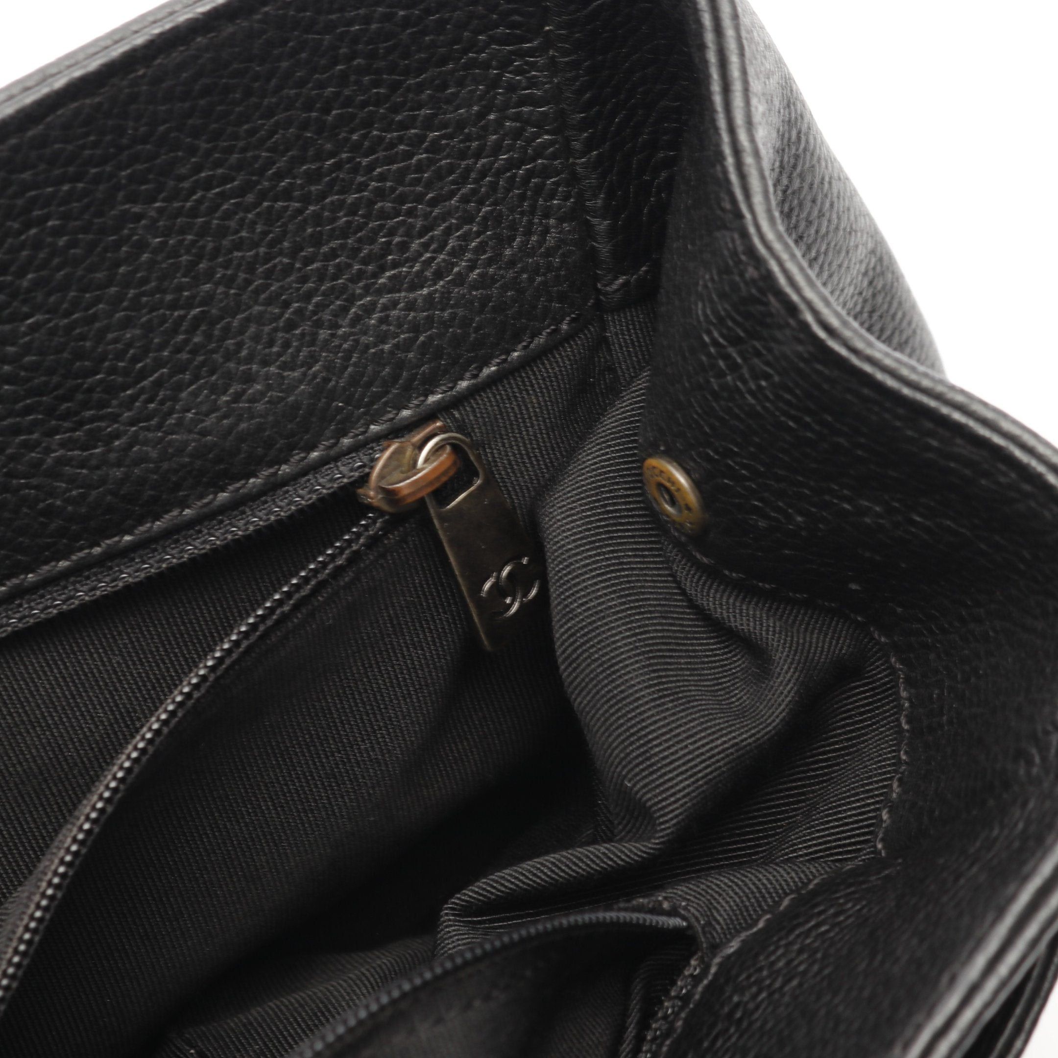 Chanel Chanel Executive Tote Handbag Bag Leather Black Antique Gold Hardware Size ONE SIZE - 11 Thumbnail