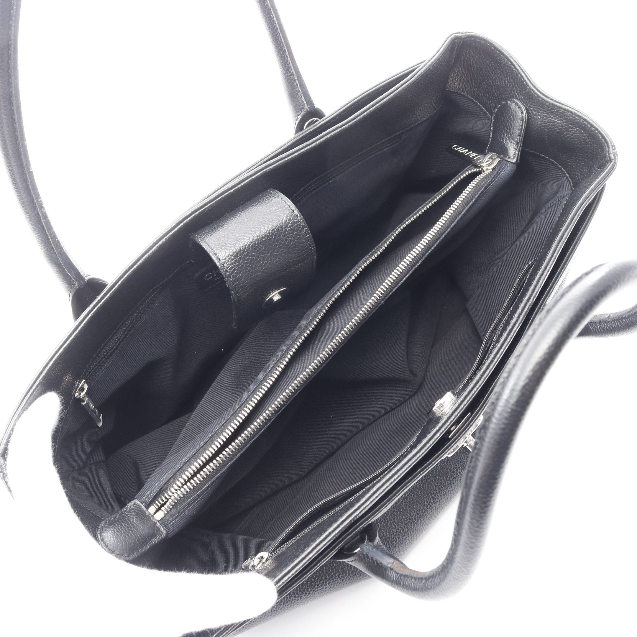 Chanel Chanel Executive Tote Handbag Bag Leather Black Silver Hardware Size ONE SIZE - 3 Thumbnail