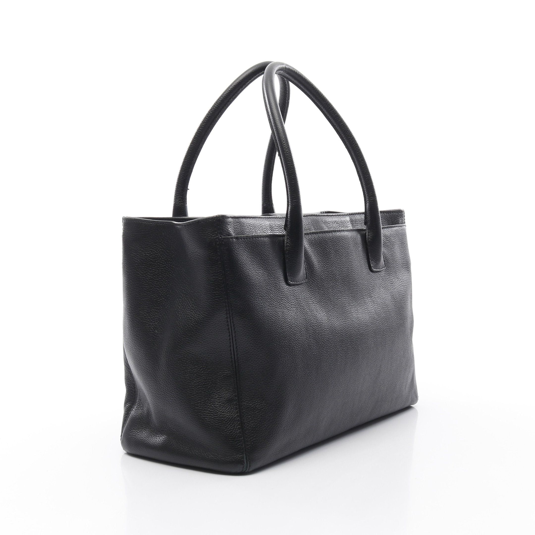 Chanel Chanel Executive Tote Handbag Bag Leather Black Silver Hardware Size ONE SIZE - 2 Thumbnail