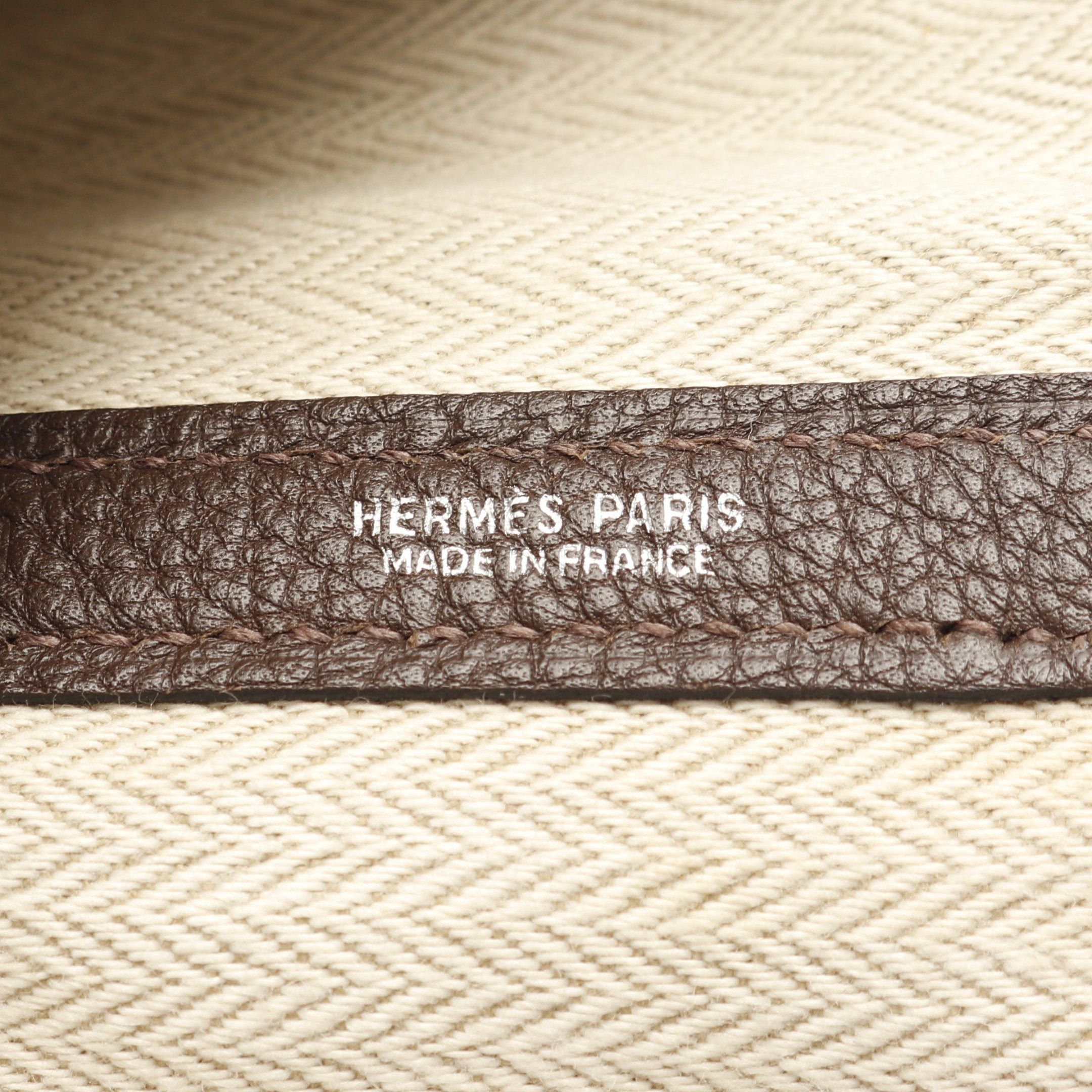 Hermes Hermes Garden Party Pm Cafe Handbag Tote Bag Negonda Leather Dark Brown Silver Hardware □L Stamp Size ONE SIZE - 4 Thumbnail