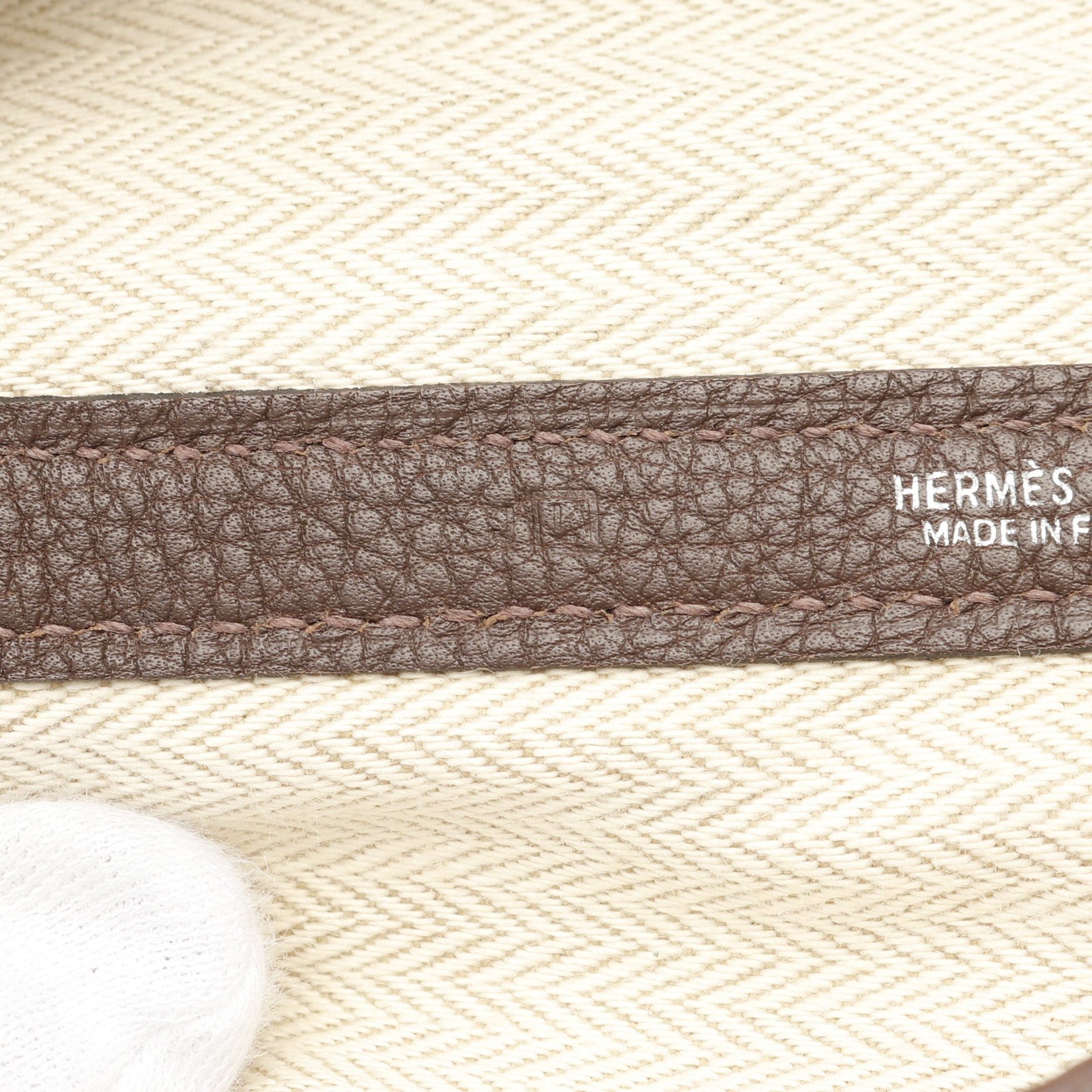 Hermes Hermes Garden Party Pm Cafe Handbag Tote Bag Negonda Leather Dark Brown Silver Hardware □L Stamp Size ONE SIZE - 5 Thumbnail