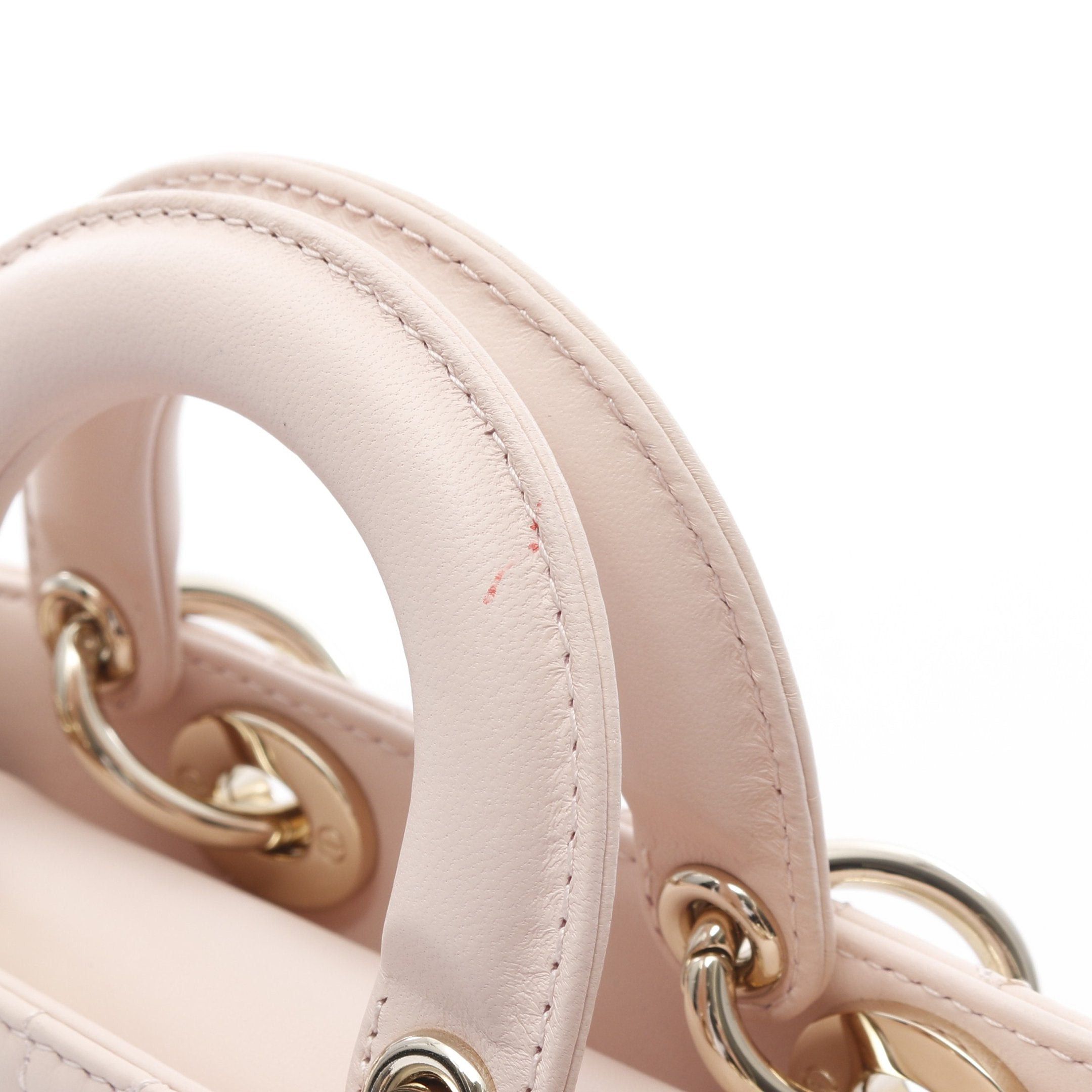 Dior Dior Lady Micro Canage Handbag Leather Pink 3Way Size ONE SIZE - 7 Thumbnail