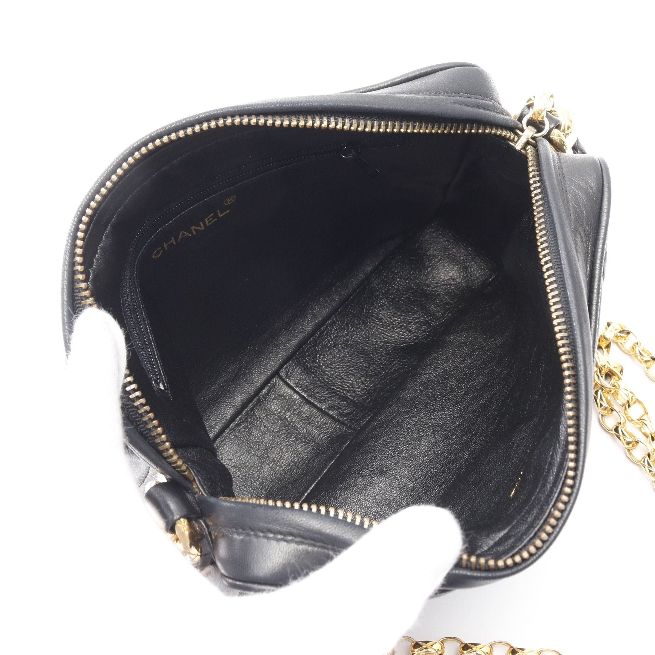Chanel Chanel Matelasse Chain Shoulder Bag Lambskin Black Gold Hardware Tassel Size ONE SIZE - 3 Thumbnail