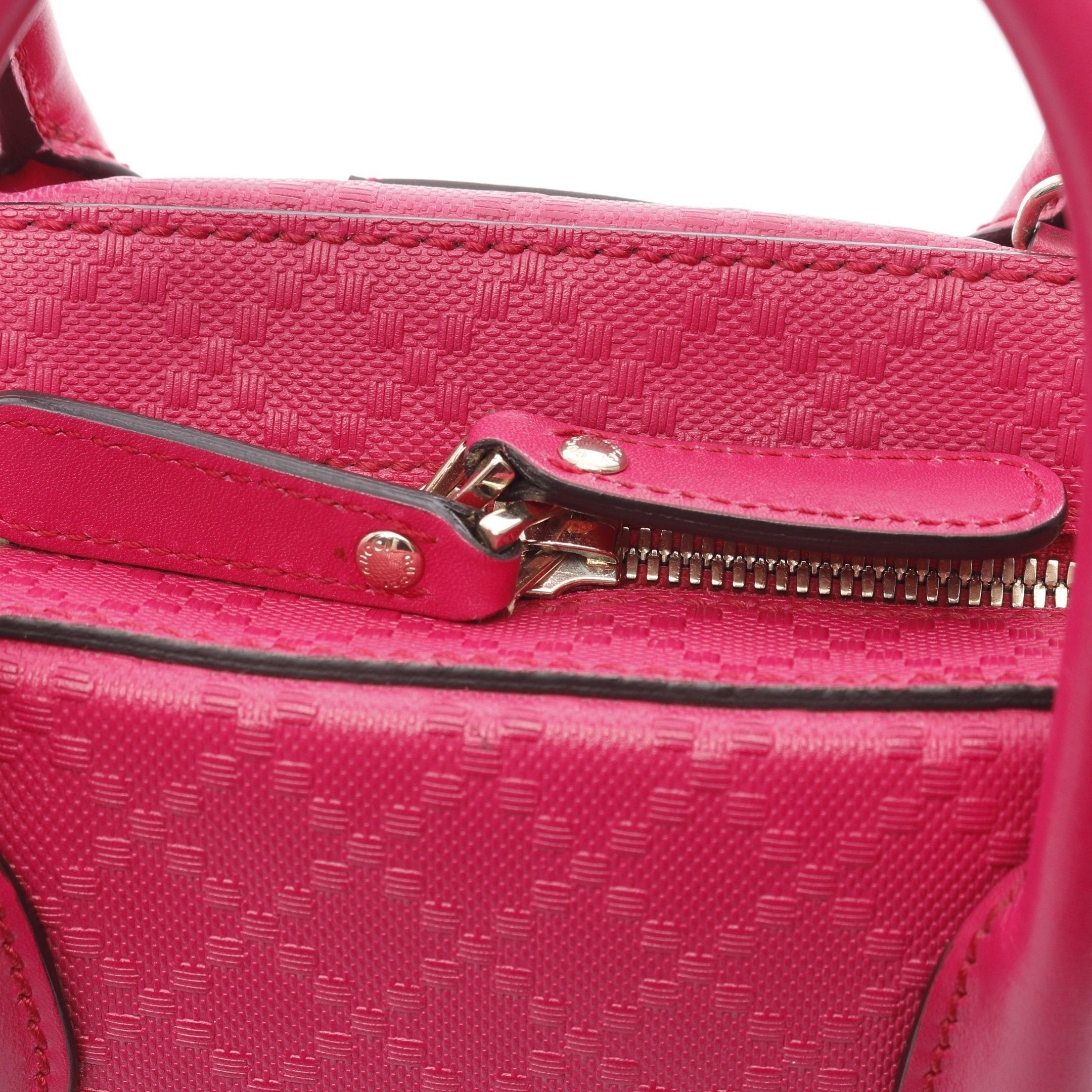 Gucci Gucci Bright Diamante Handbag Leather Pink Size ONE SIZE - 9 Thumbnail