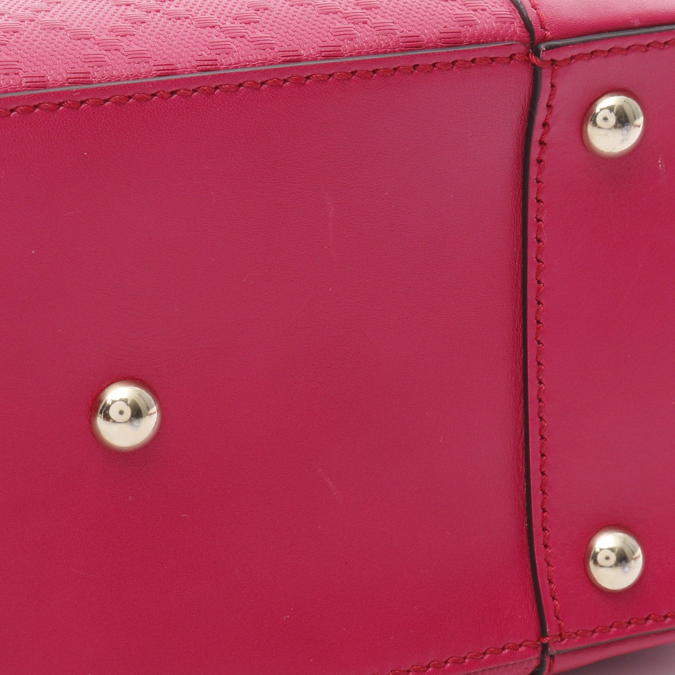 Gucci Gucci Bright Diamante Handbag Leather Pink Size ONE SIZE - 7 Thumbnail