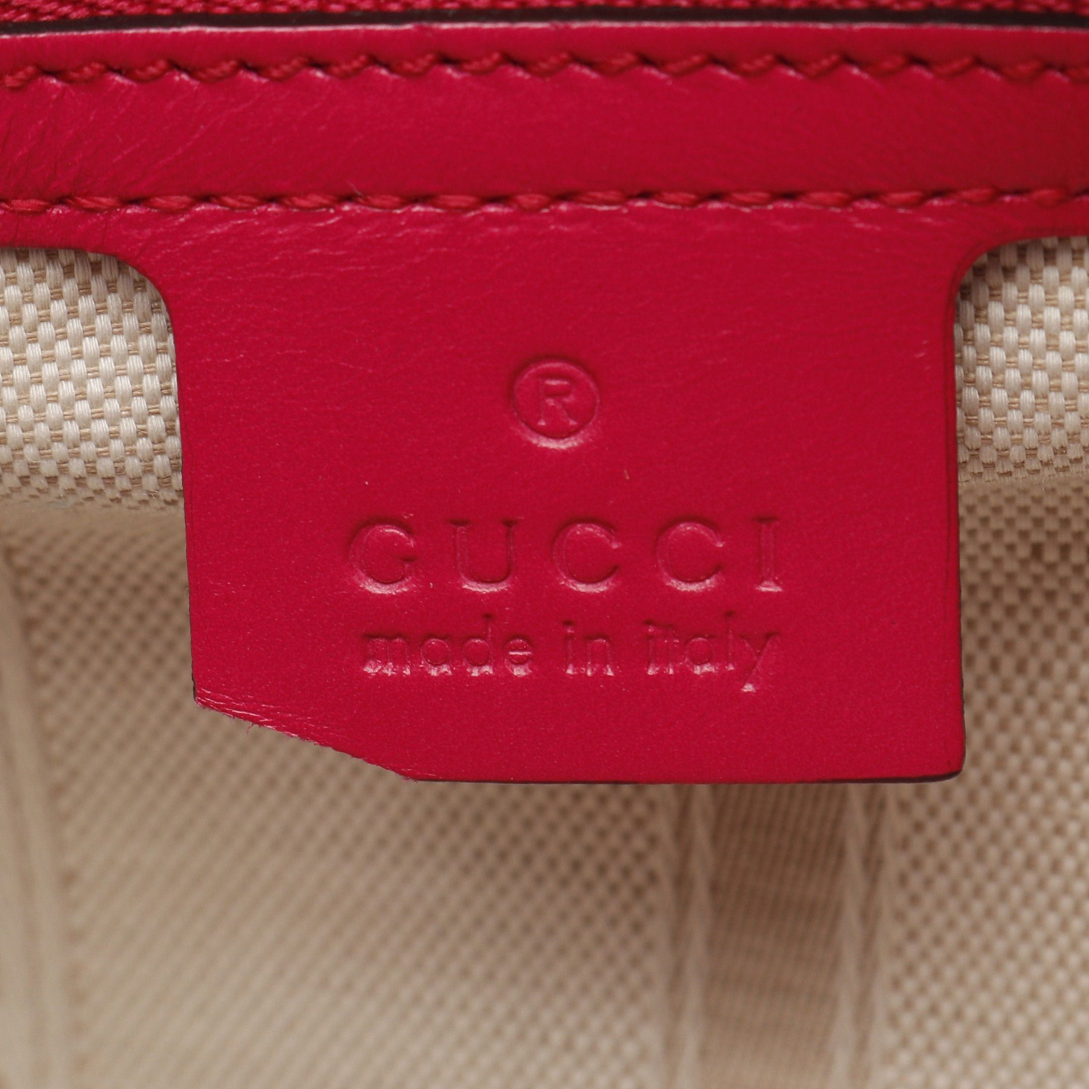 Gucci Gucci Bright Diamante Handbag Leather Pink Size ONE SIZE - 4 Thumbnail