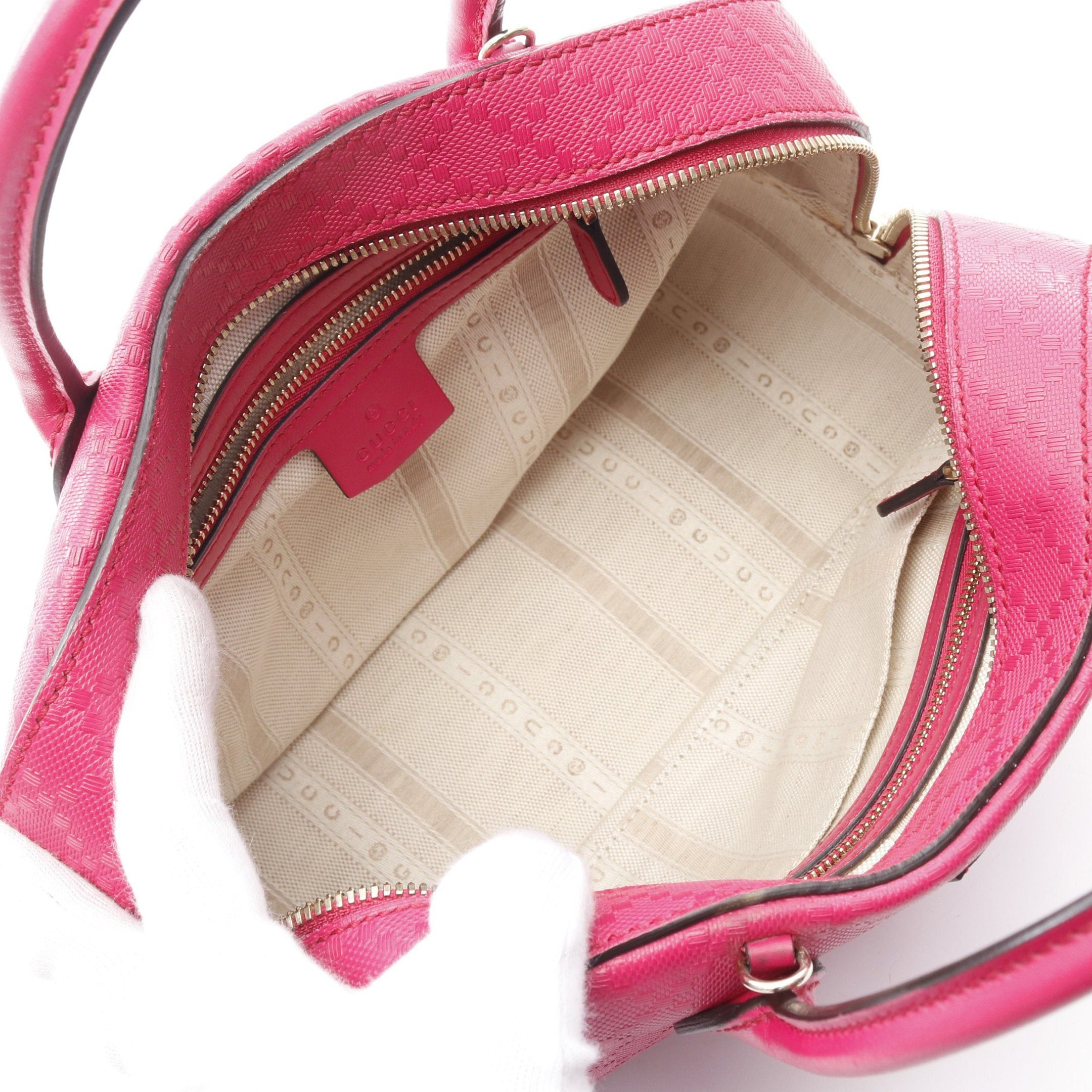 Gucci Gucci Bright Diamante Handbag Leather Pink Size ONE SIZE - 3 Thumbnail