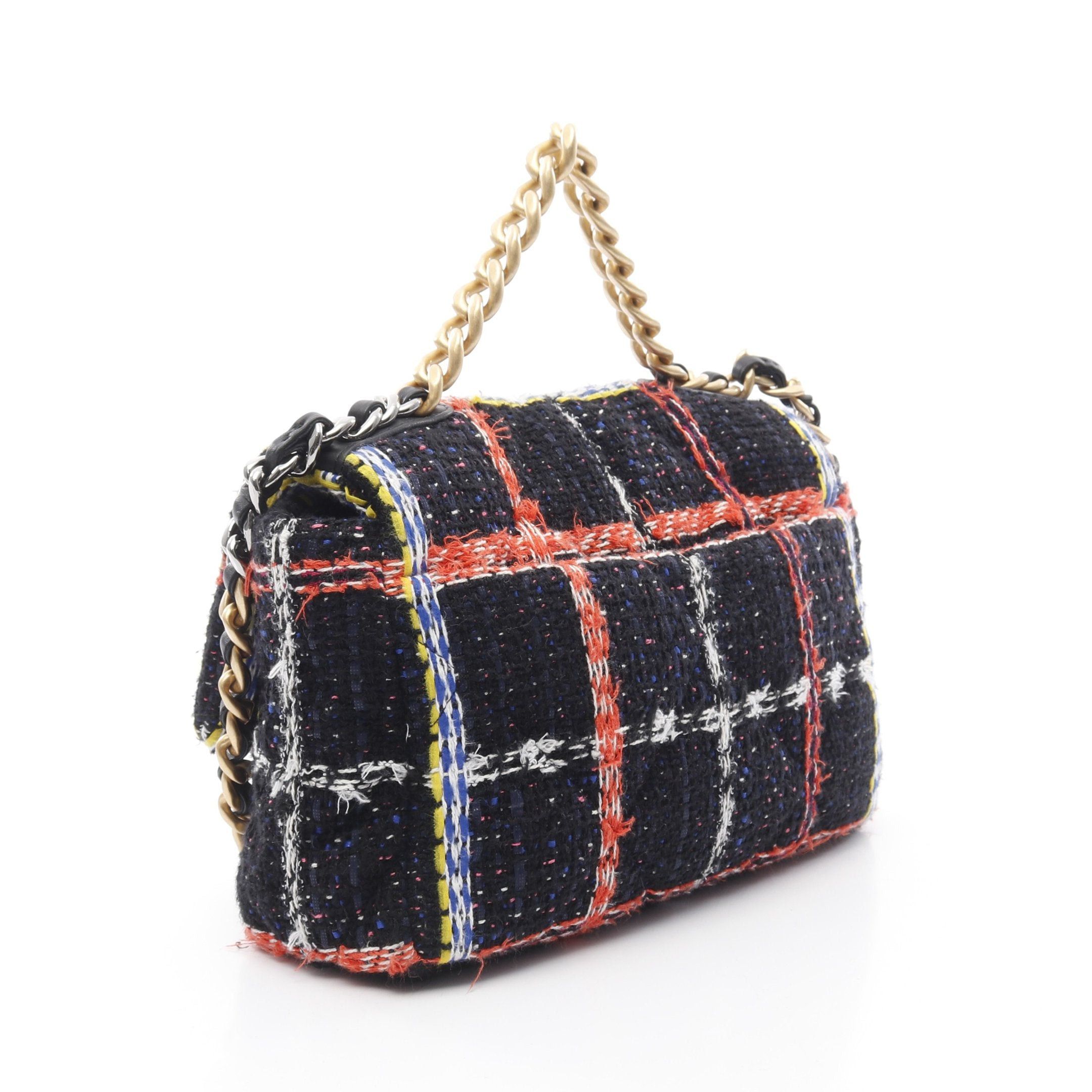 Chanel Chanel 19 Dizeneuf Matelasse Chain Shoulder Bag Tweed Black Multicolor Combination Metal Fittings Size ONE SIZE - 2 Thumbnail