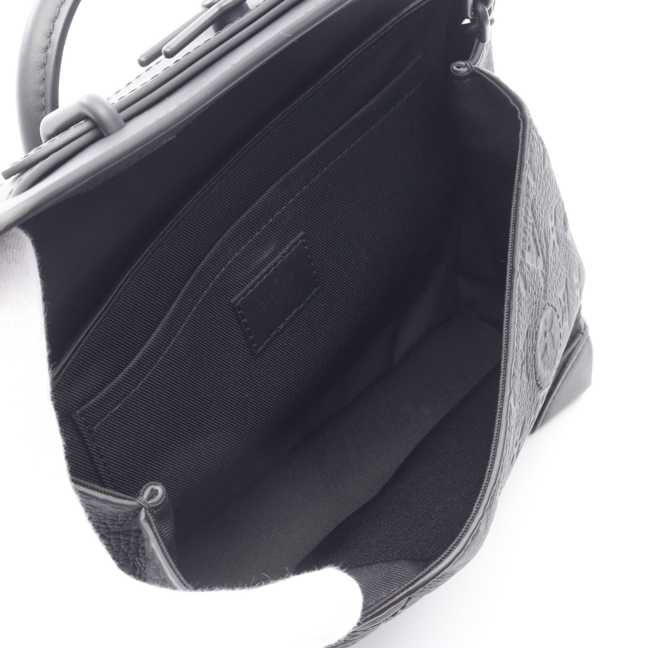 Louis Vuitton Louis Vuitton Steamer Pm Monogram Taurillon Handbag Leather Black Size ONE SIZE - 3 Thumbnail