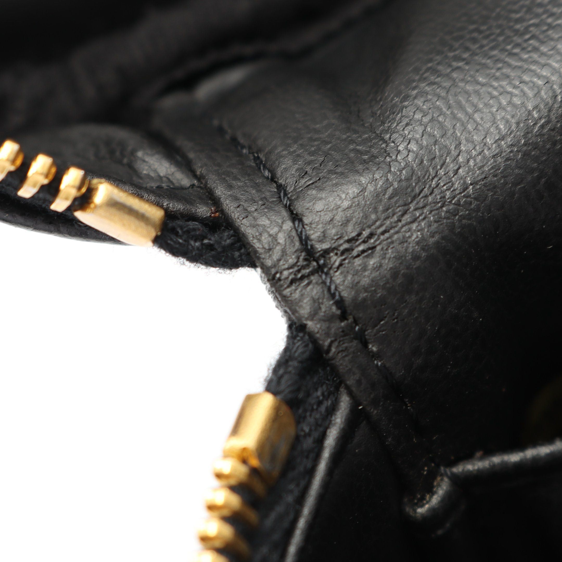 Chanel Chanel Coco Mark Handbag Vanity Bag Caviar Skin Black Gold Hardware Size ONE SIZE - 9 Thumbnail