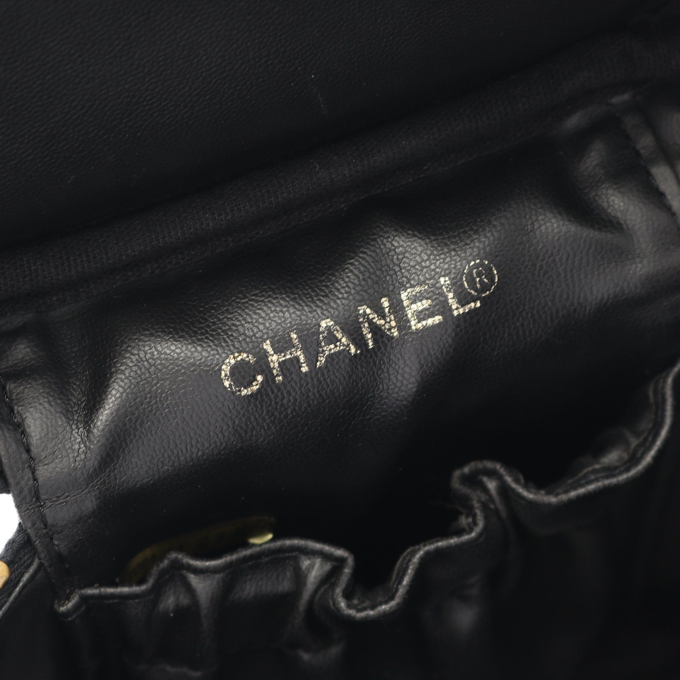 Chanel Chanel Coco Mark Handbag Vanity Bag Caviar Skin Black Gold Hardware Size ONE SIZE - 4 Thumbnail
