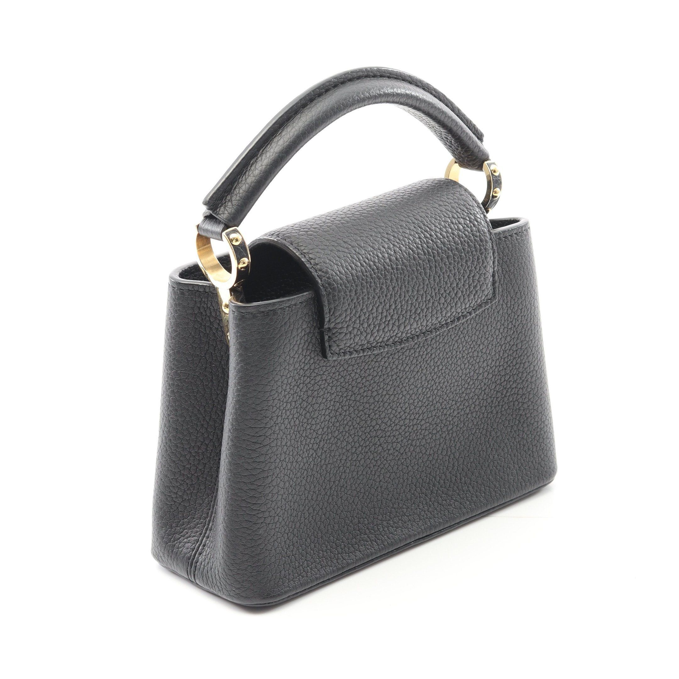 Louis Vuitton Louis Vuitton Capucines Mini Handbag Leather Black Size ONE SIZE - 2 Thumbnail