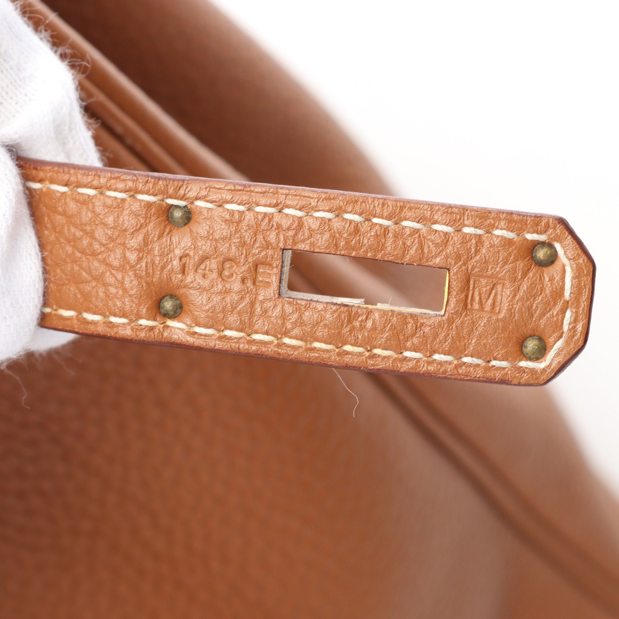 Hermes Hermes Birkin 35 Gold Handbag Togo Light Brown Hardware □M Stamp (Manufactured Around 2009) Size ONE SIZE - 5 Thumbnail