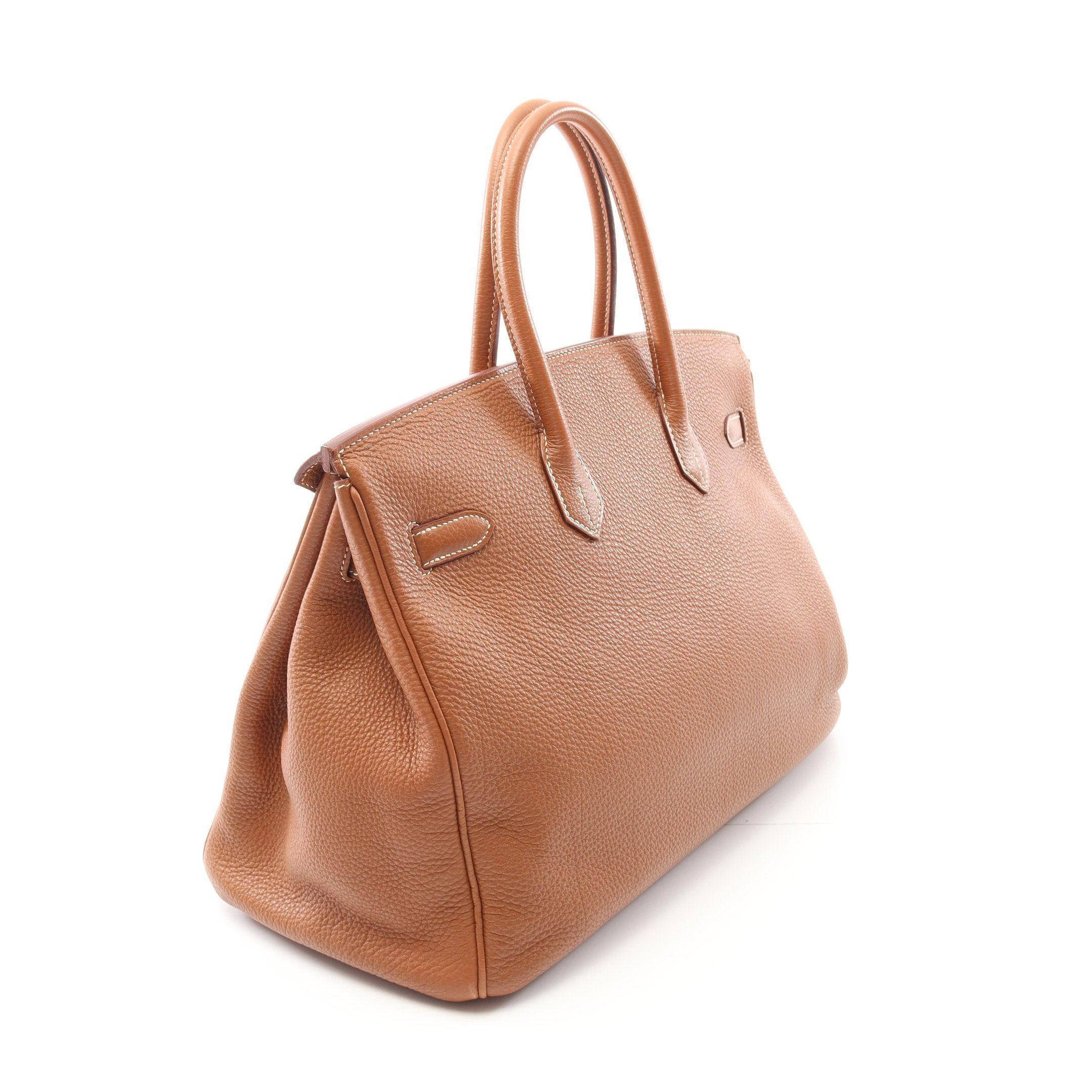Hermes Hermes Birkin 35 Gold Handbag Togo Light Brown Hardware □M Stamp (Manufactured Around 2009) Size ONE SIZE - 2 Thumbnail