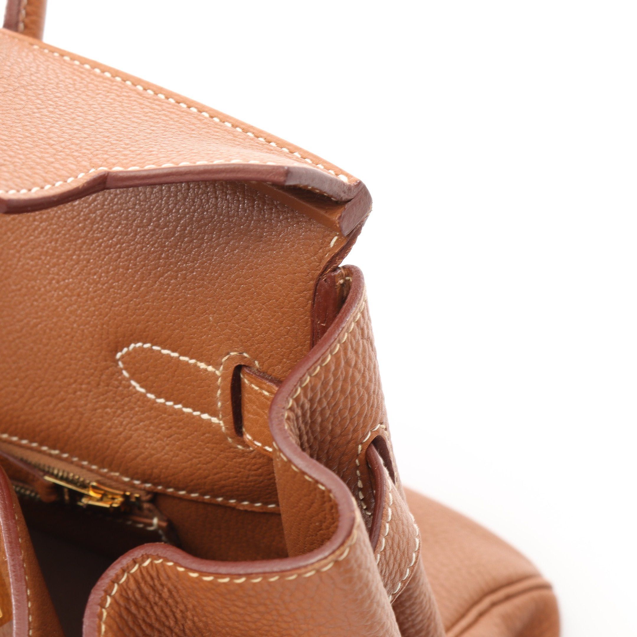 Hermes Hermes Birkin 35 Gold Handbag Togo Light Brown Hardware □M Stamp (Manufactured Around 2009) Size ONE SIZE - 10 Thumbnail