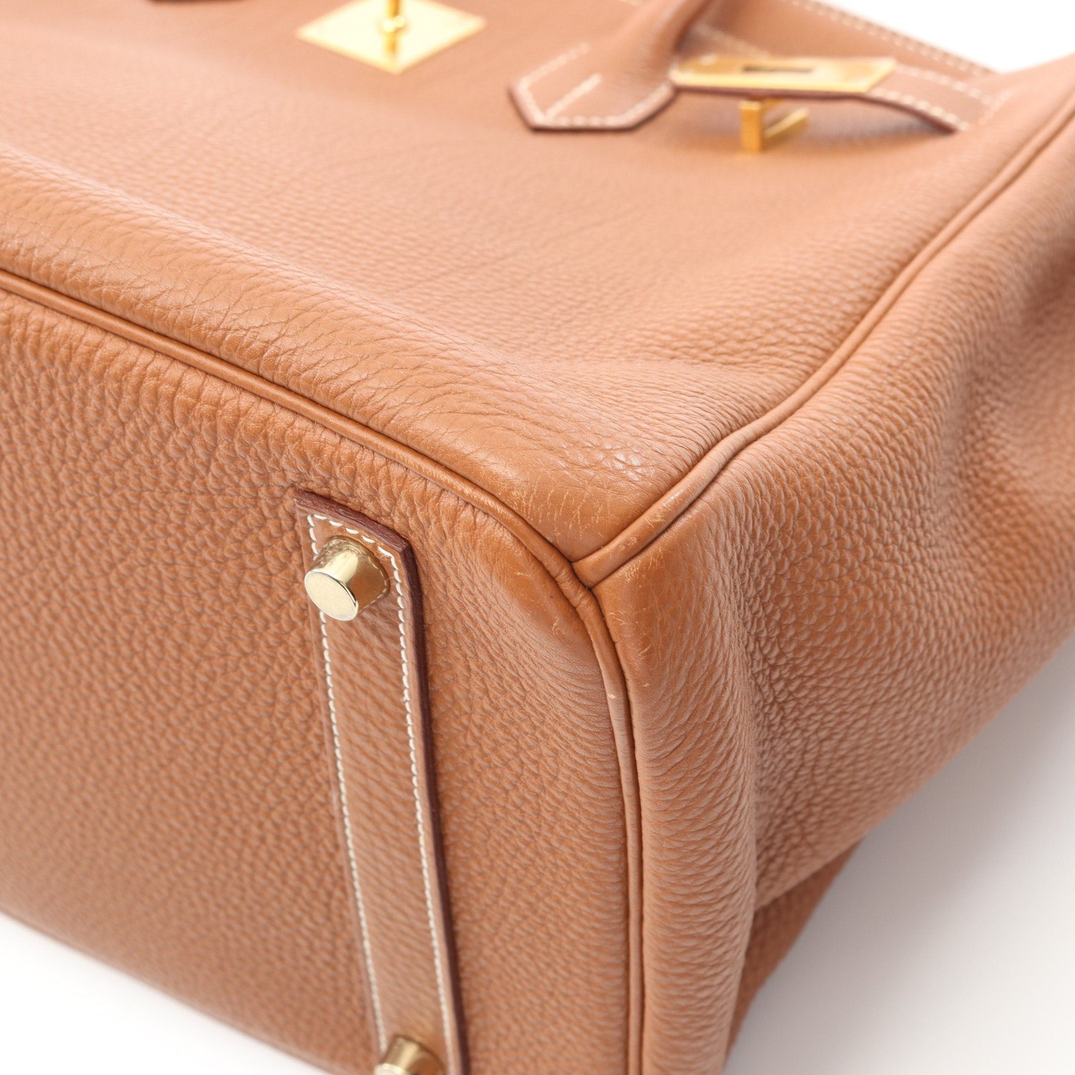 Hermes Hermes Birkin 35 Gold Handbag Togo Light Brown Hardware □M Stamp (Manufactured Around 2009) Size ONE SIZE - 7 Thumbnail