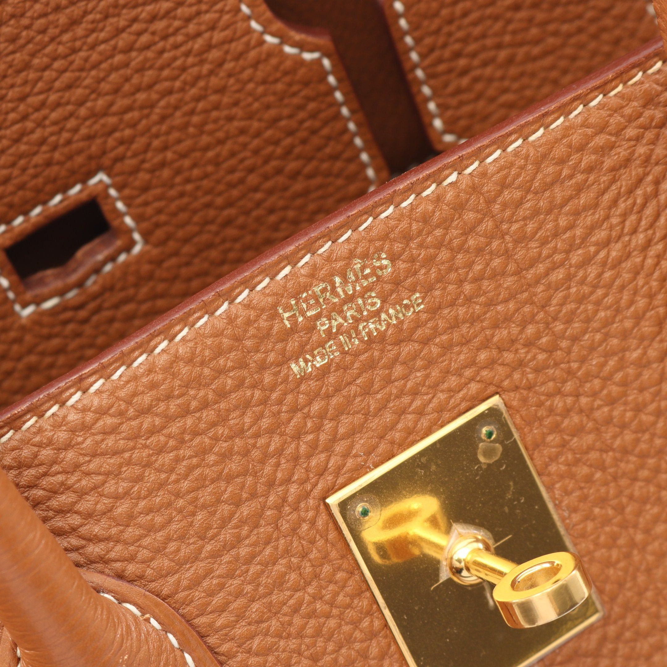 Hermes Hermes Birkin 35 Gold Handbag Togo Light Brown Hardware □M Stamp (Manufactured Around 2009) Size ONE SIZE - 4 Thumbnail