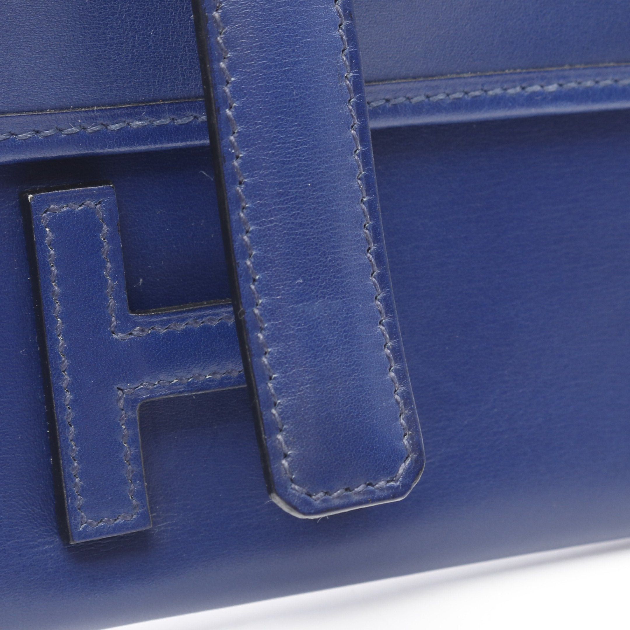 Hermes Hermes Jije Duo Blue Saphir Clutch Bag Box Calf Navy □J Carved Stamp Size ONE SIZE - 7 Thumbnail