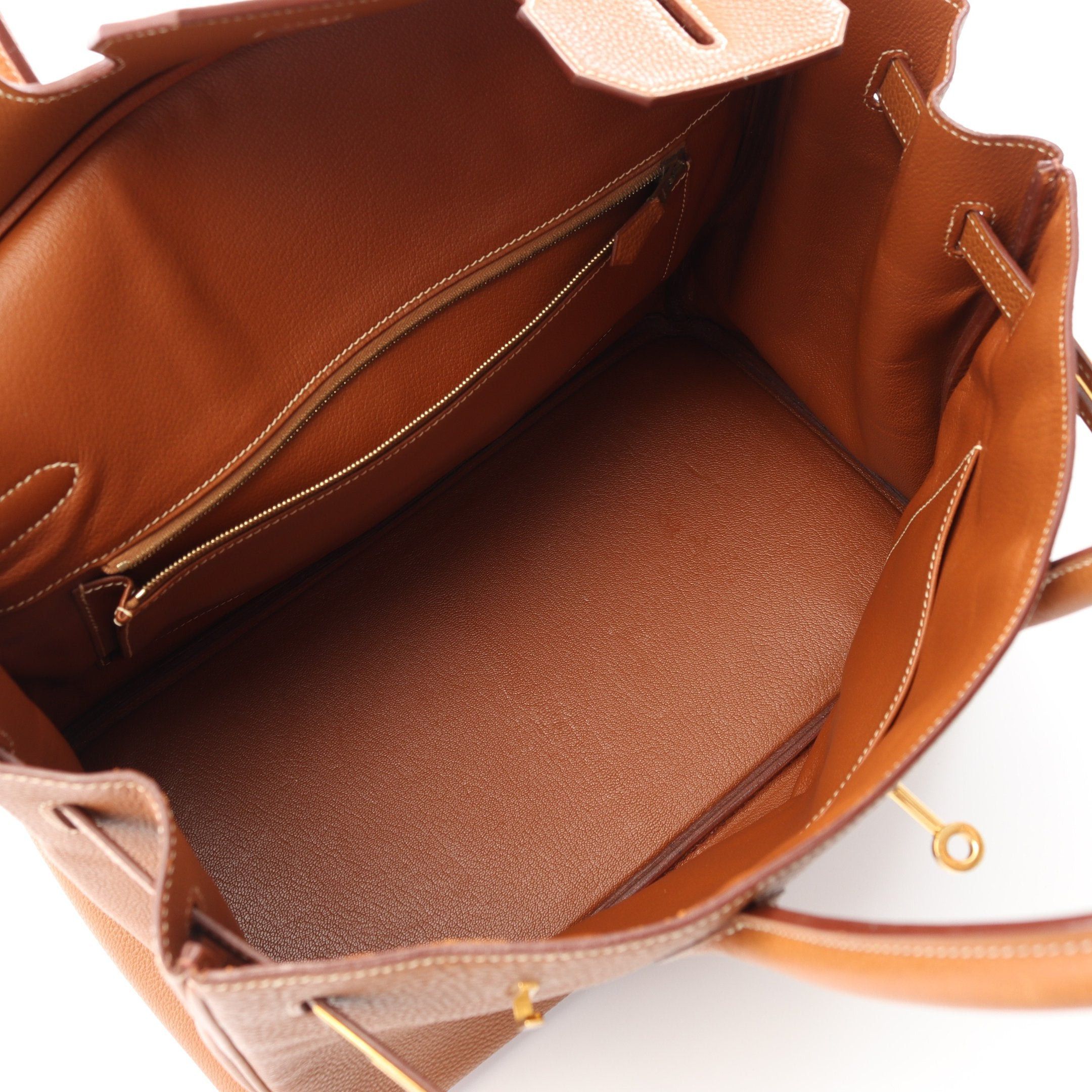 Hermes Hermes Birkin 35 Gold Handbag Togo Light Brown Hardware □C Stamp Size ONE SIZE - 3 Thumbnail