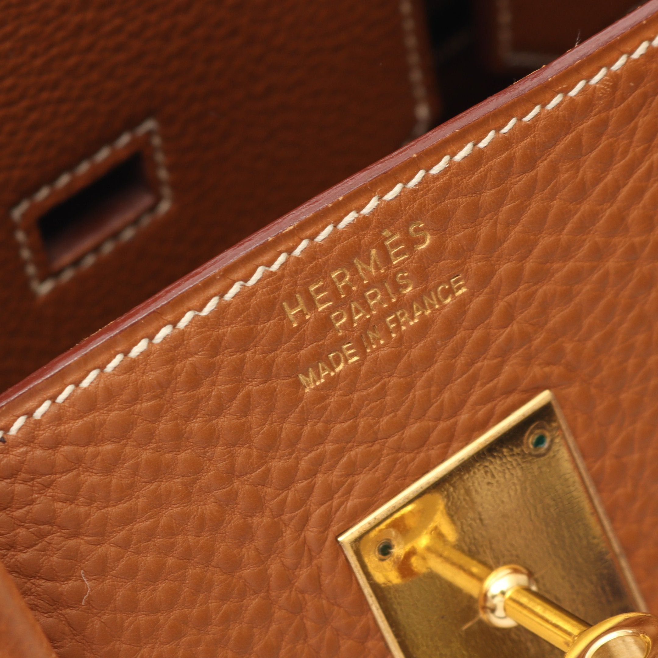 Hermes Hermes Birkin 35 Gold Handbag Togo Light Brown Hardware □C Stamp Size ONE SIZE - 4 Thumbnail