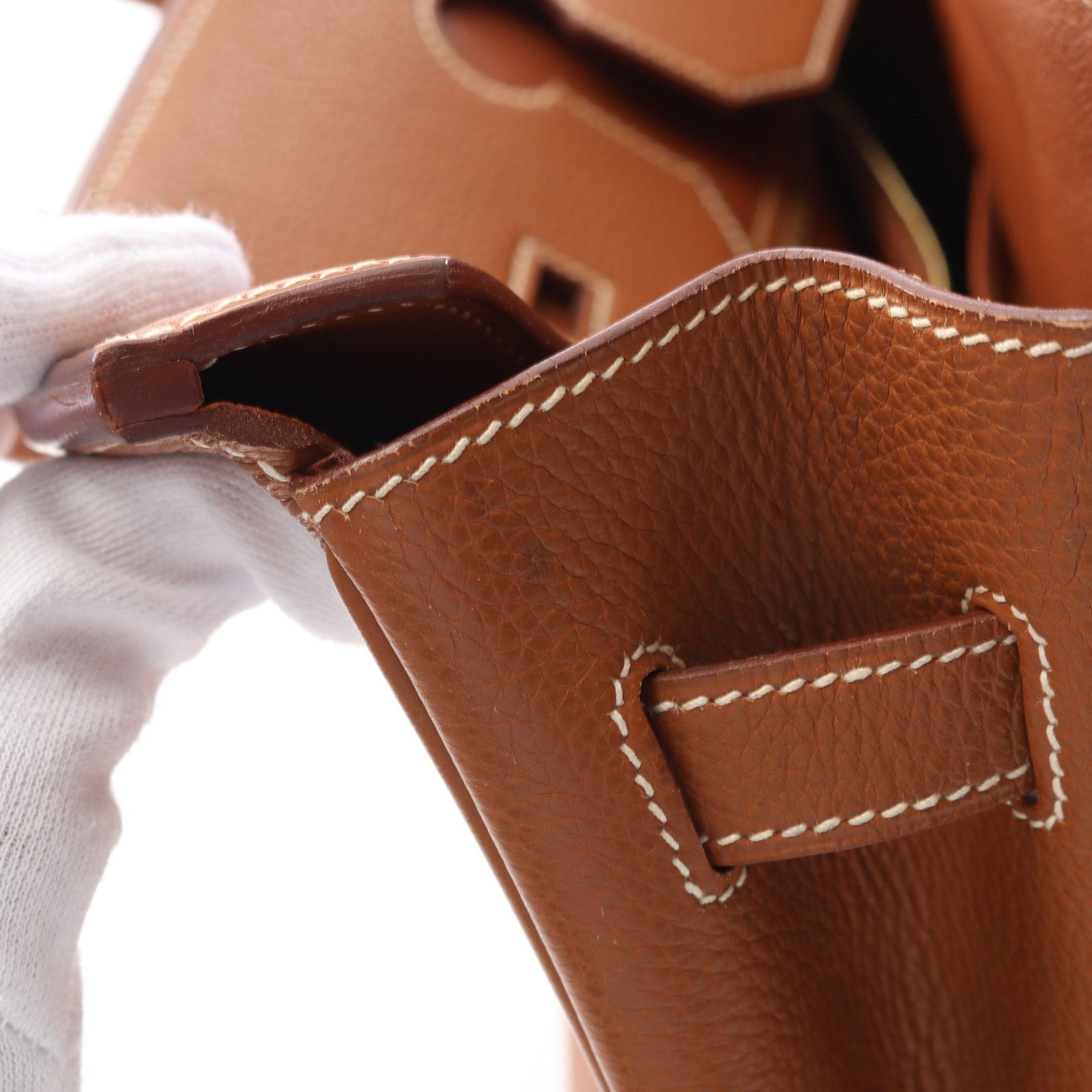 Hermes Hermes Birkin 35 Gold Handbag Togo Light Brown Hardware □C Stamp Size ONE SIZE - 13 Thumbnail