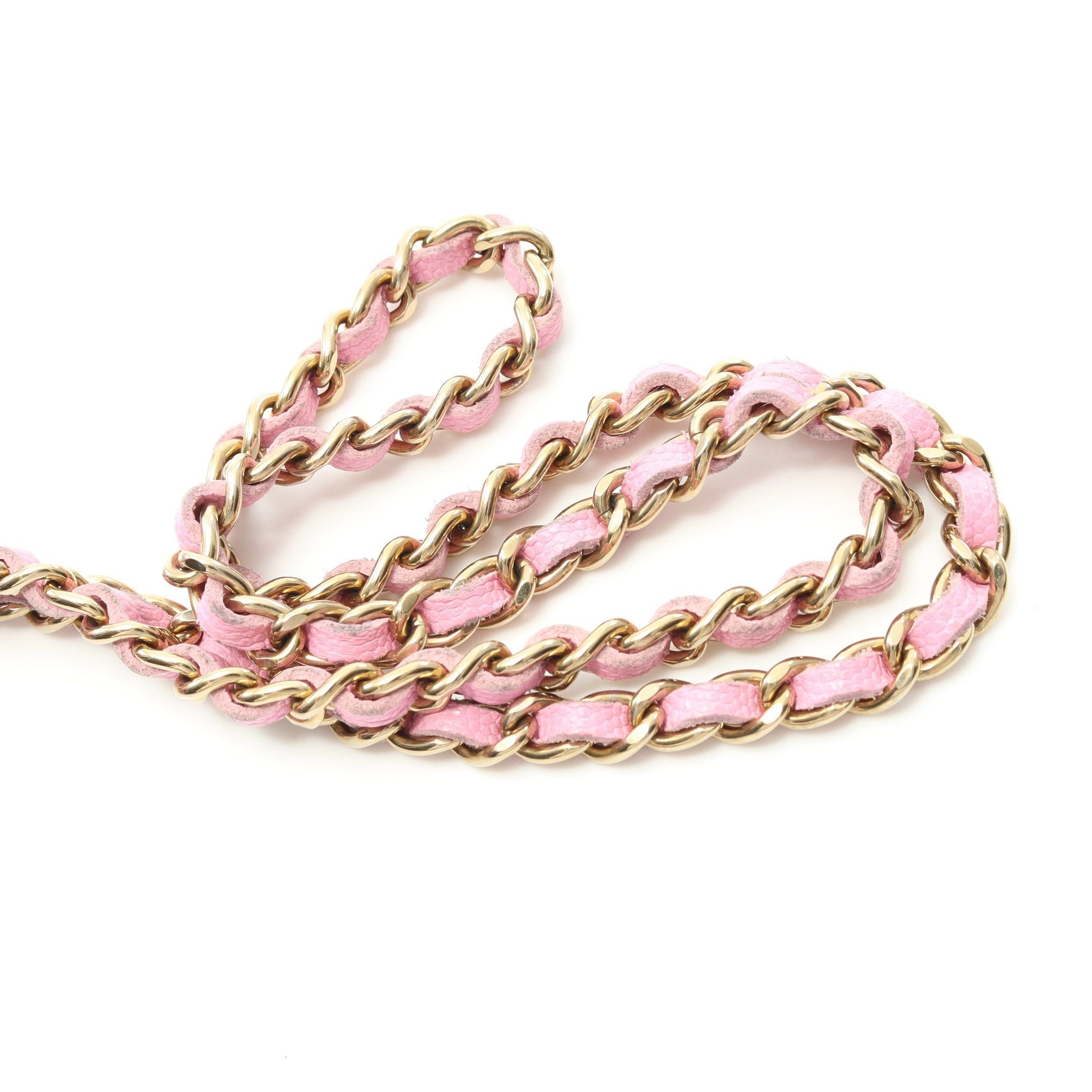 Chanel Chanel Matelasse Chain Wallet Caviar Skin Pink Gold Hardware Size ONE SIZE - 11 Thumbnail