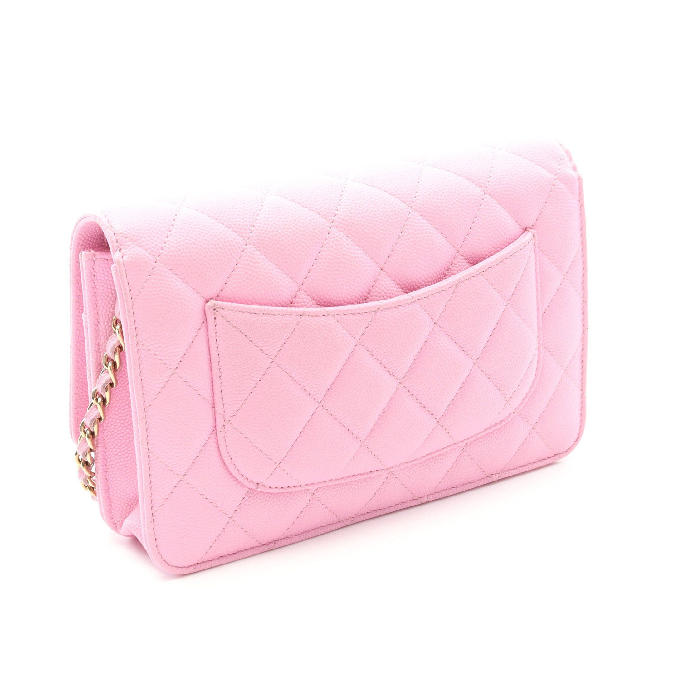 Chanel Chanel Matelasse Chain Wallet Caviar Skin Pink Gold Hardware Size ONE SIZE - 2 Thumbnail