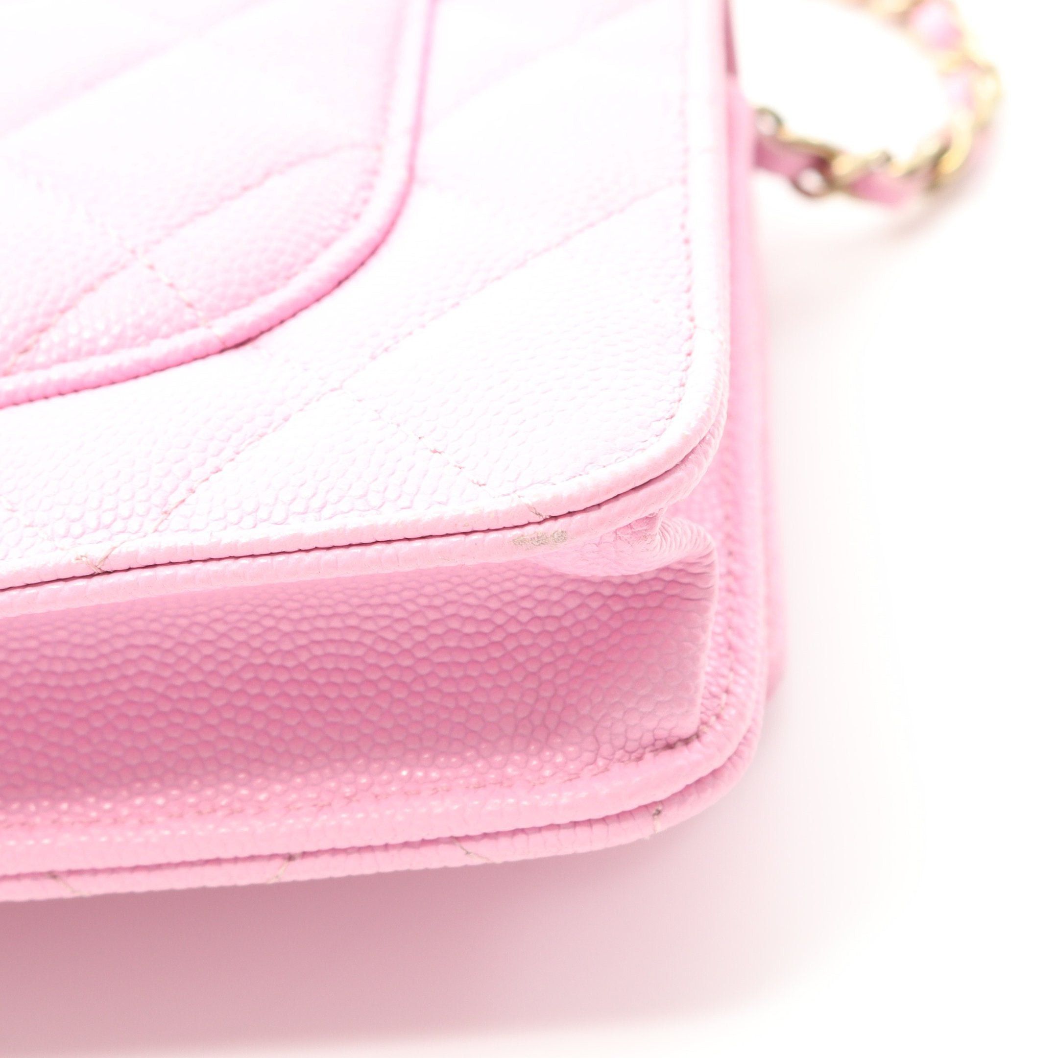 Chanel Chanel Matelasse Chain Wallet Caviar Skin Pink Gold Hardware Size ONE SIZE - 7 Thumbnail