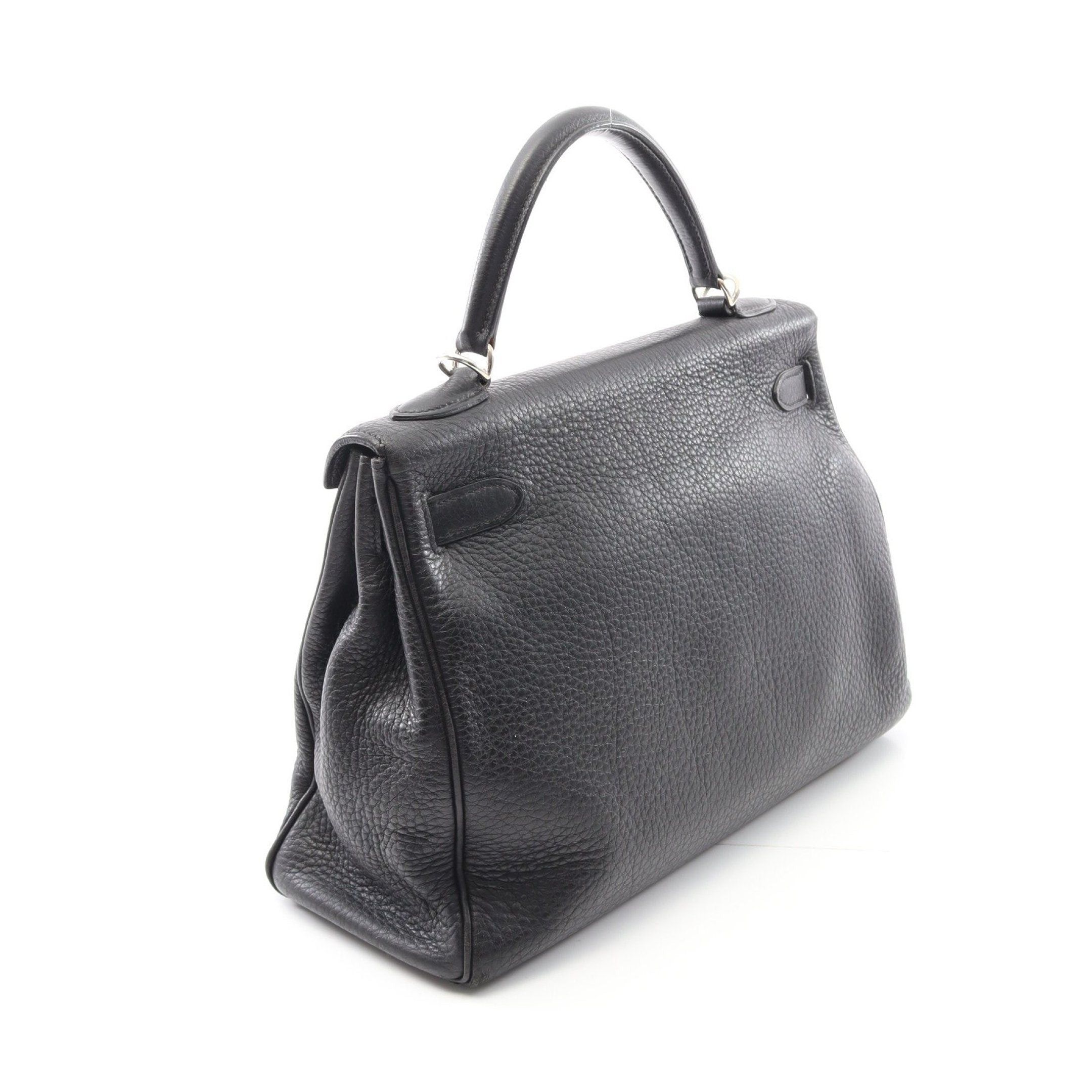 Hermes Hermes Kelly32 Handbag Clemence Leather Black Silver Hardware Inner Stitch Stamp Size ONE SIZE - 2 Thumbnail