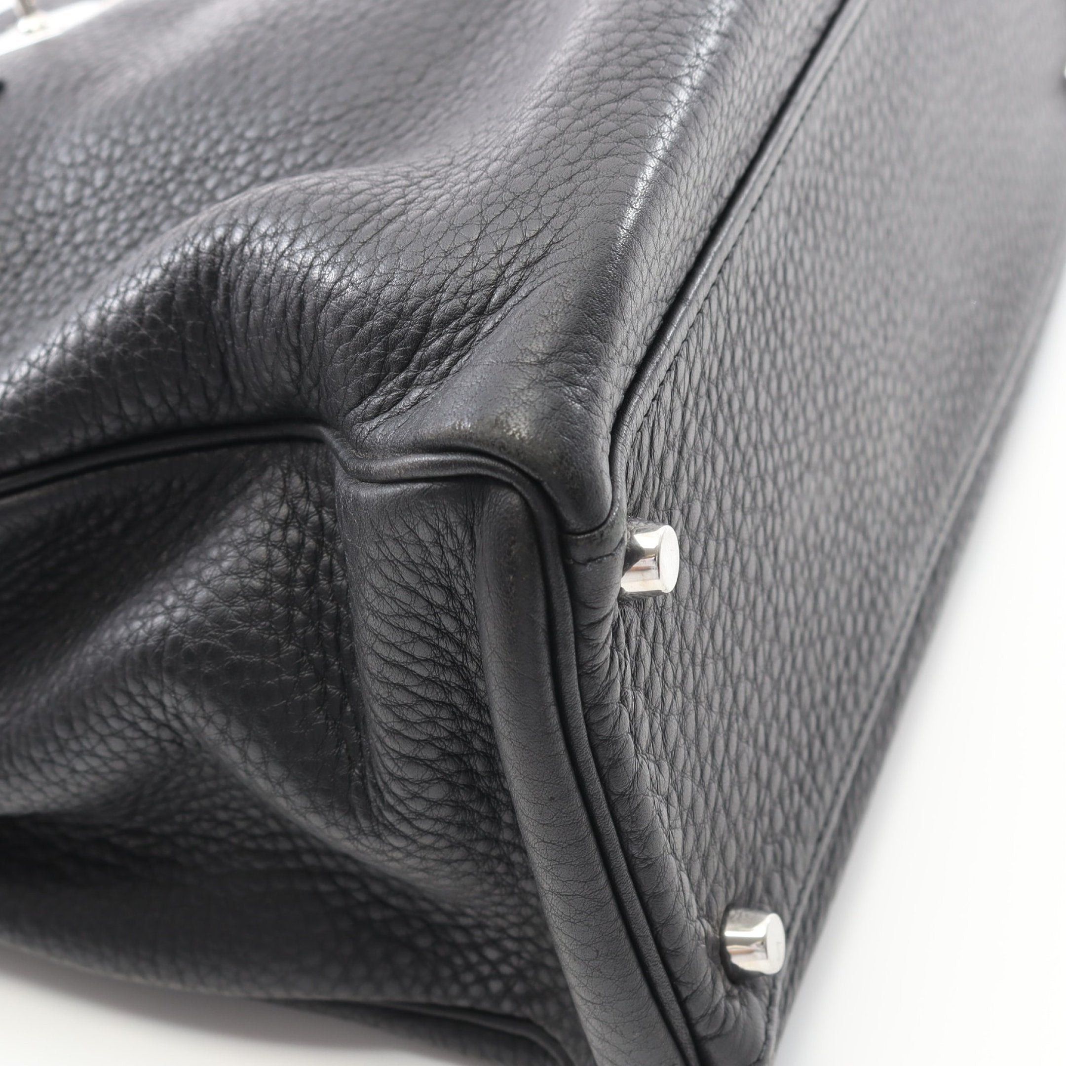 Hermes Hermes Kelly32 Handbag Clemence Leather Black Silver Hardware Inner Stitch Stamp Size ONE SIZE - 8 Thumbnail