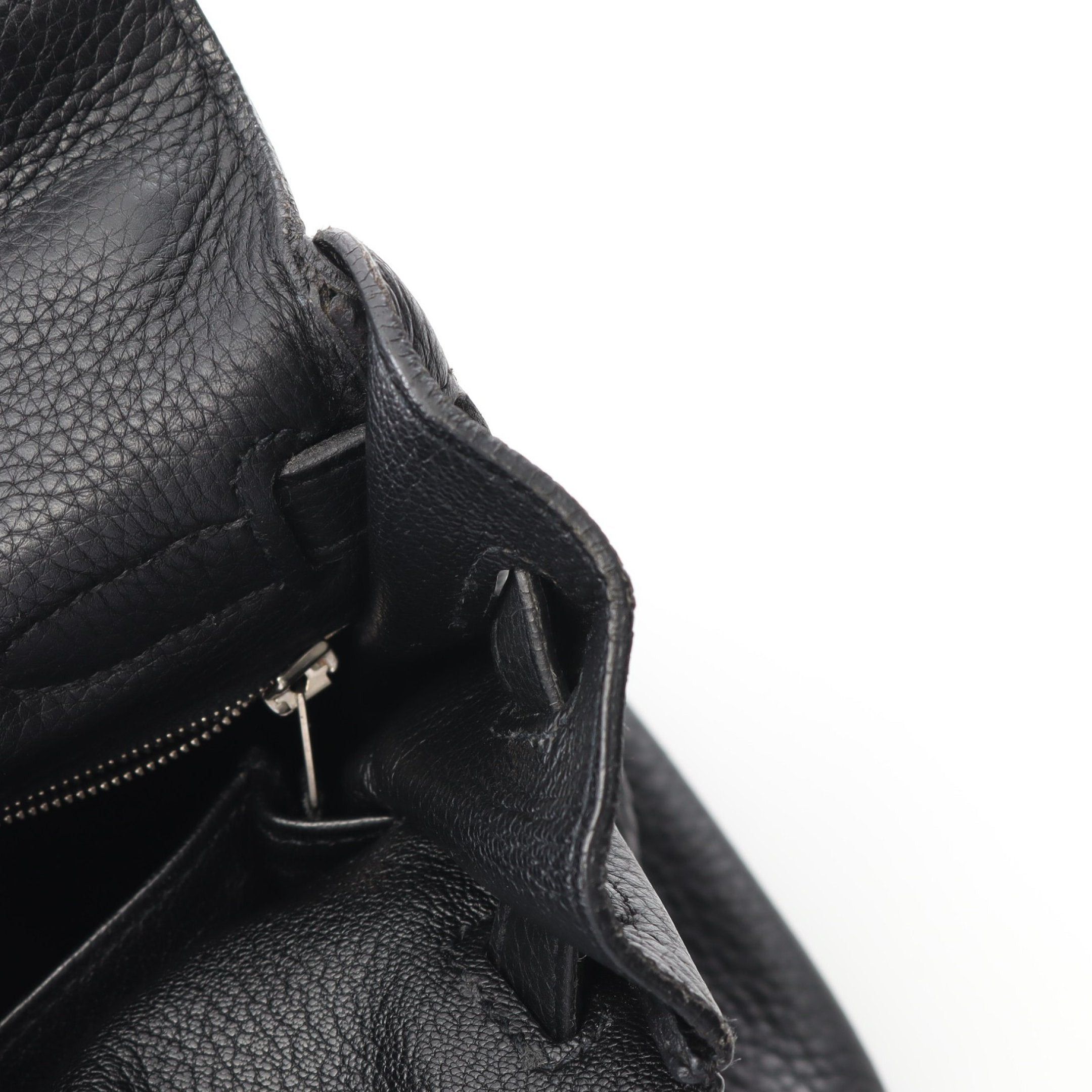 Hermes Hermes Kelly32 Handbag Clemence Leather Black Silver Hardware Inner Stitch Stamp Size ONE SIZE - 7 Thumbnail