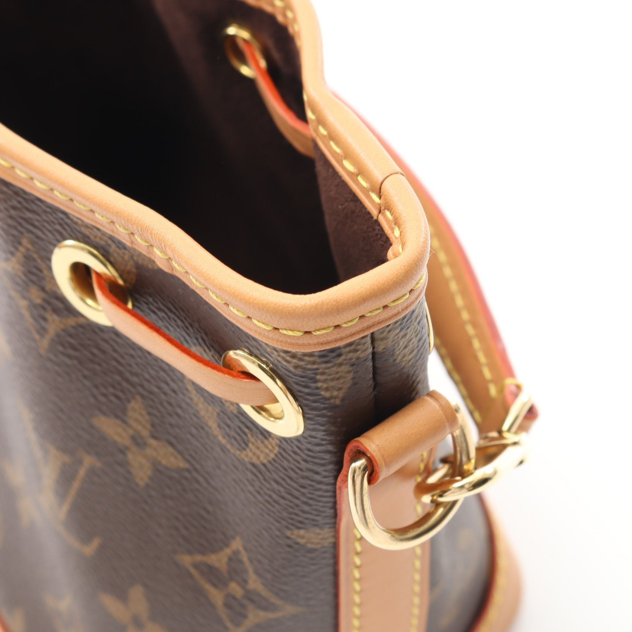 Louis Vuitton Louis Vuitton Nano Noe Monogram Handbag Leather Brown Size ONE SIZE - 6 Thumbnail