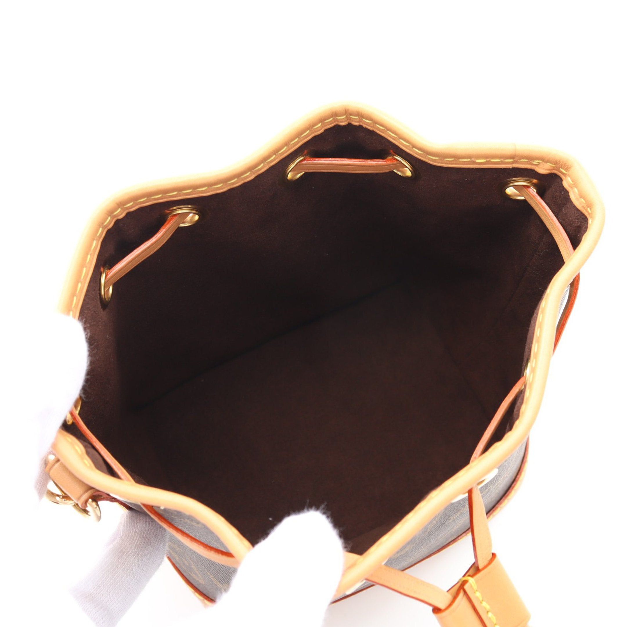 Louis Vuitton Louis Vuitton Nano Noe Monogram Handbag Leather Brown Size ONE SIZE - 3 Thumbnail