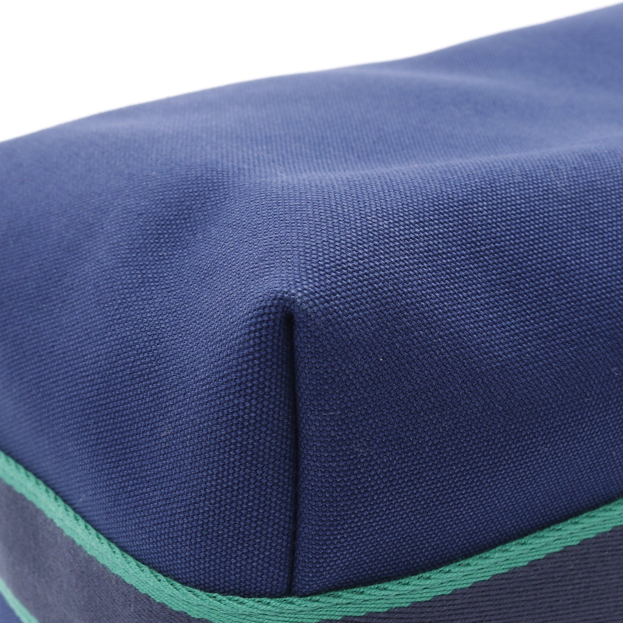 Hermes Hermes Bride A Brac Gm Blue Marine Handbag Canvas Navy Green Silver Hardware Size ONE SIZE - 5 Thumbnail