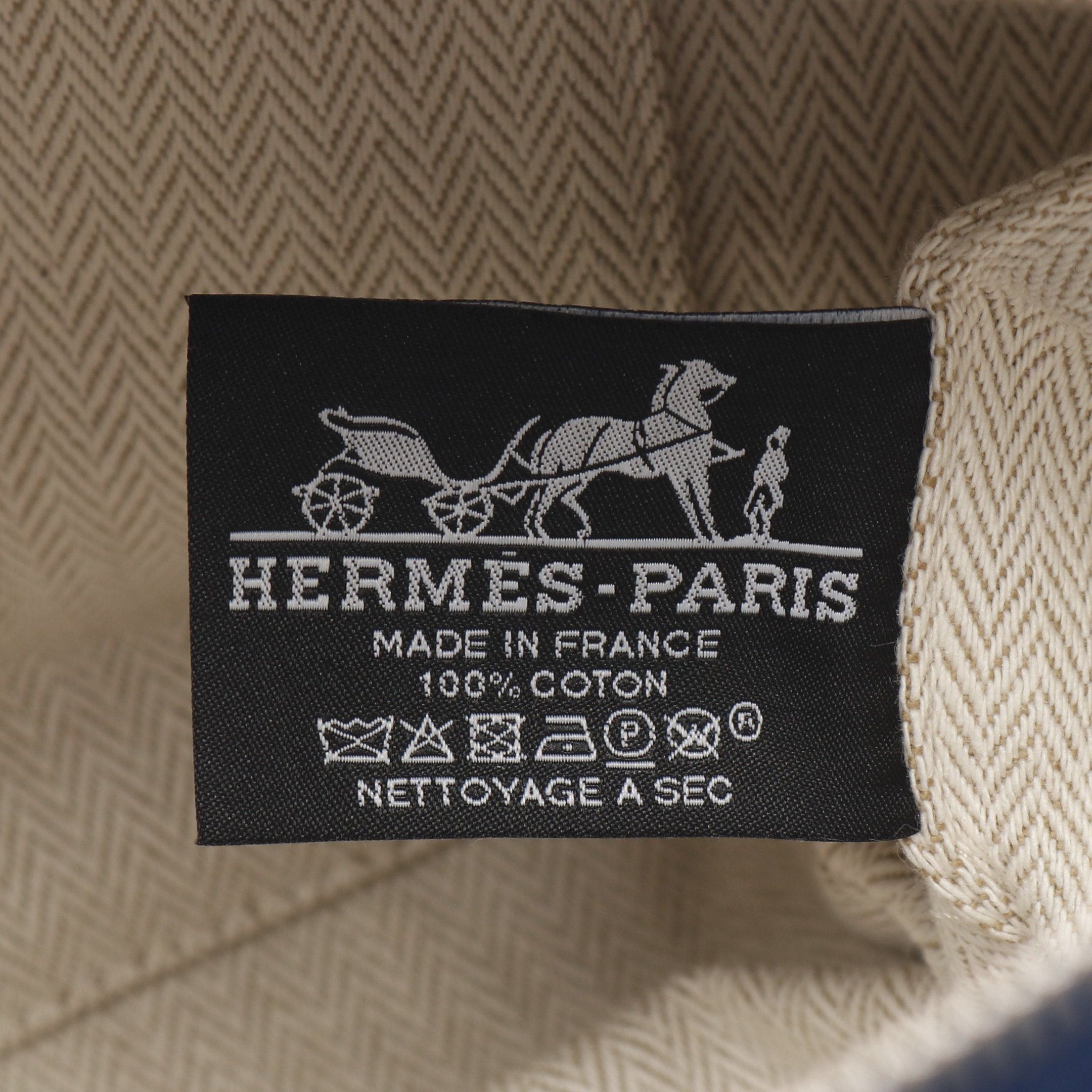 Hermes Hermes Bride A Brac Gm Blue Marine Handbag Canvas Navy Green Silver Hardware Size ONE SIZE - 4 Thumbnail