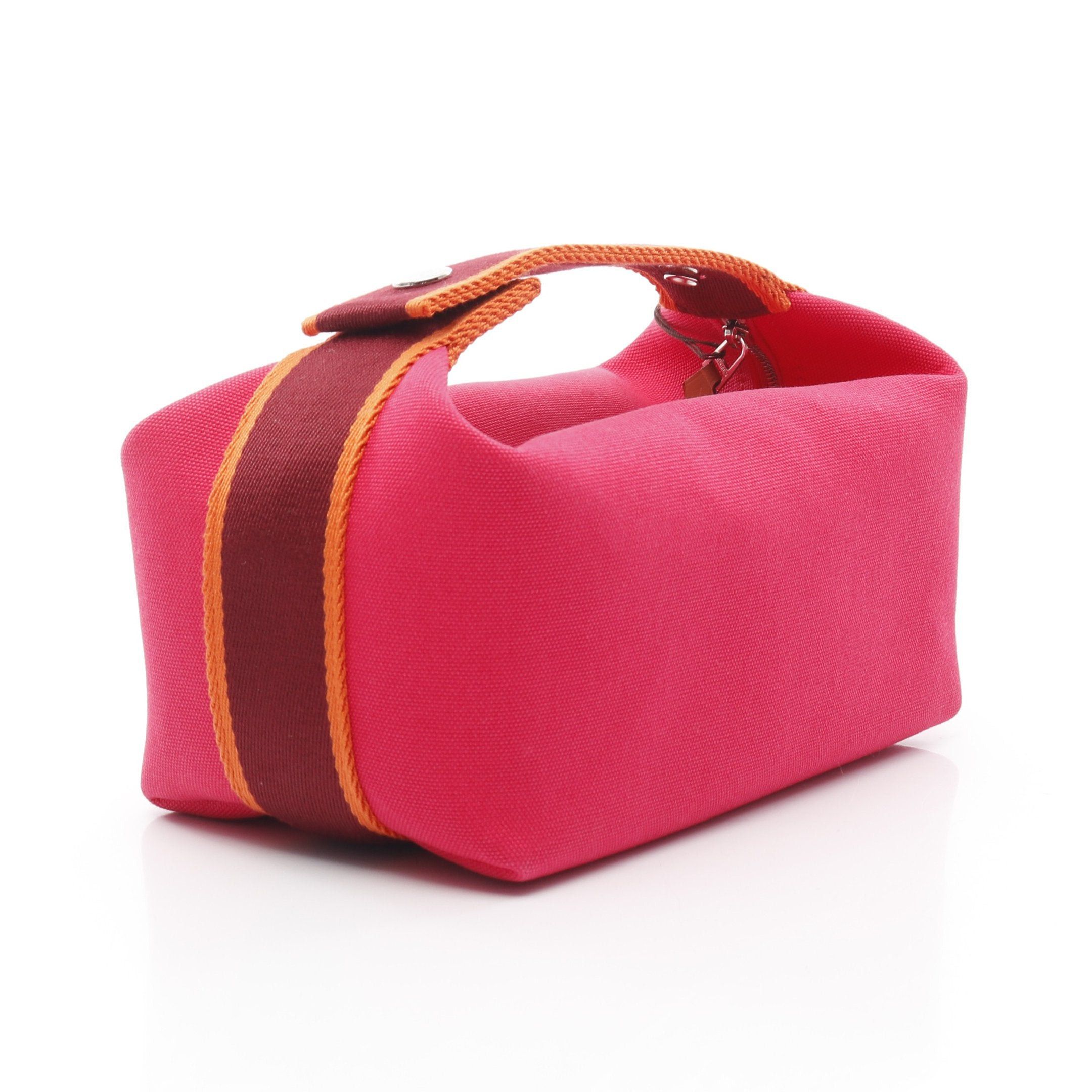 Hermes Hermes Bride-A-Brac Pm Hibiscus Handbag Canvas Pink Purple Bordeaux Orange Silver Hardware Size ONE SIZE - 2 Thumbnail