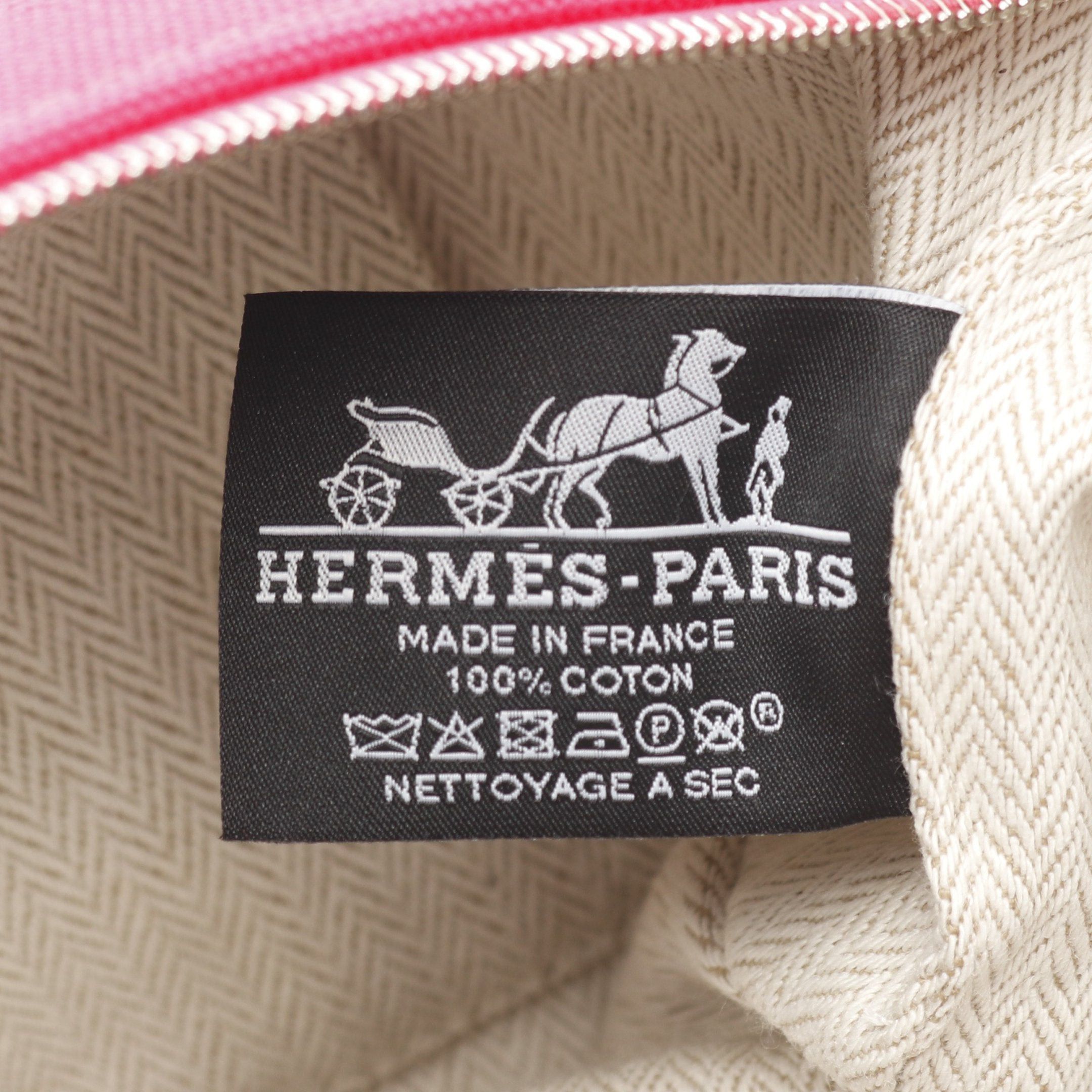 Hermes Hermes Bride-A-Brac Pm Hibiscus Handbag Canvas Pink Purple Bordeaux Orange Silver Hardware Size ONE SIZE - 4 Thumbnail