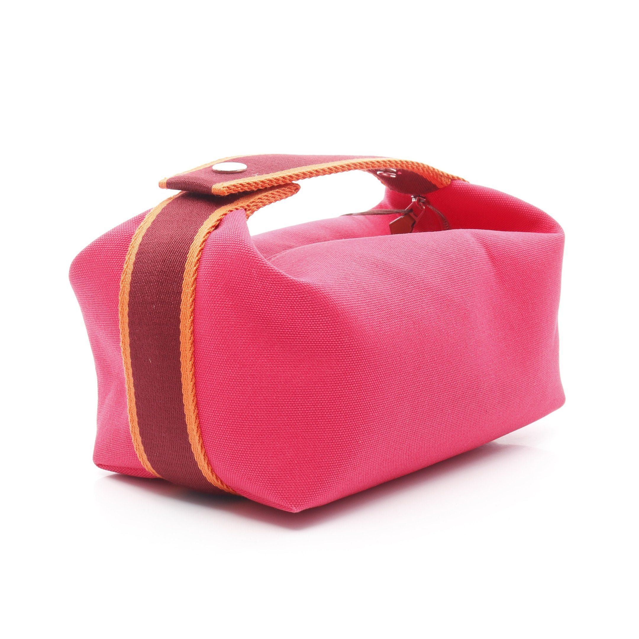Hermes Hermes Bride-A-Brac Pm Hibiscus Handbag Canvas Pink Purple Bordeaux Orange Silver Hardware Size ONE SIZE - 2 Thumbnail