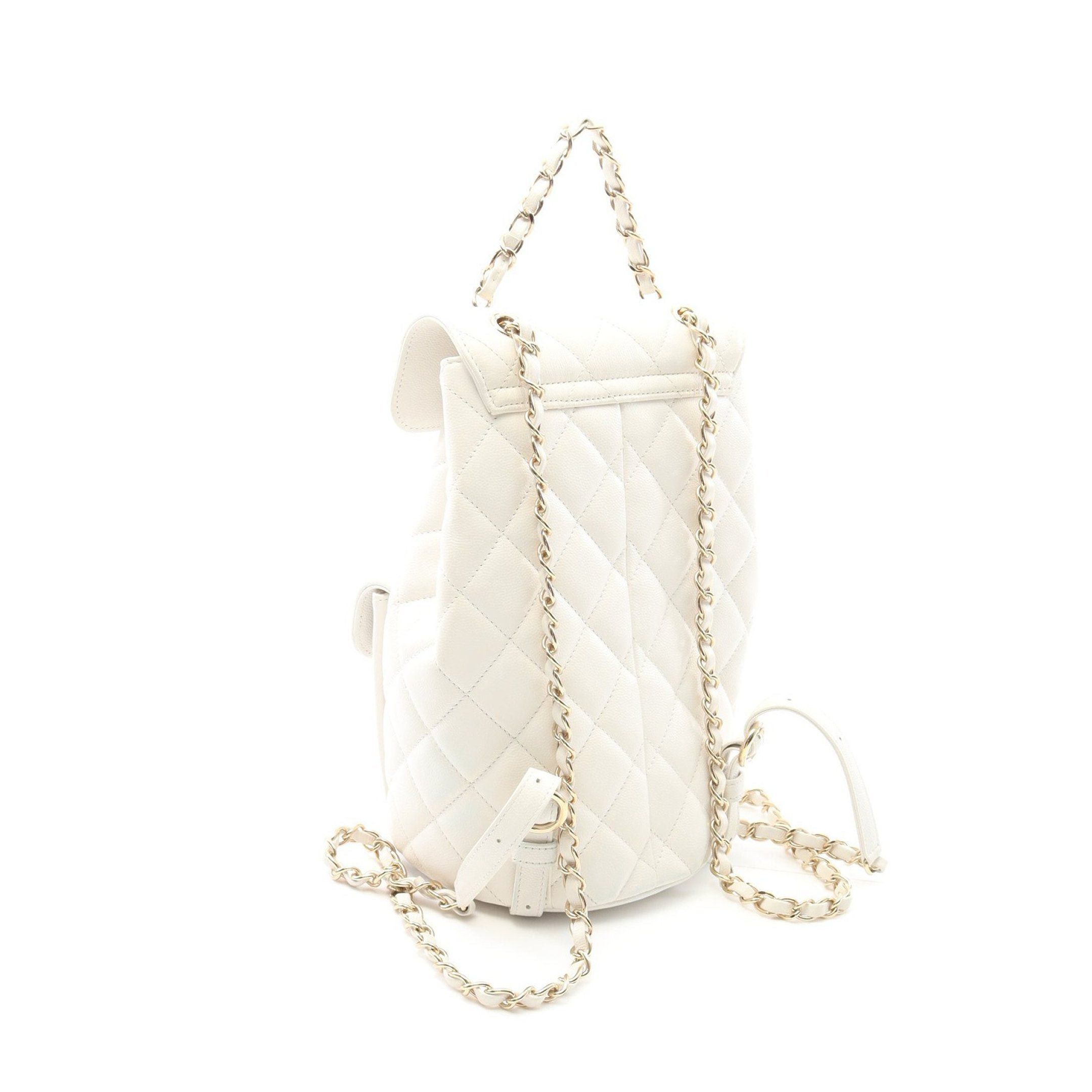 Chanel Chanel Matelasse Backpack Rucksack Caviar Skin White Gold Hardware Size ONE SIZE - 2 Thumbnail