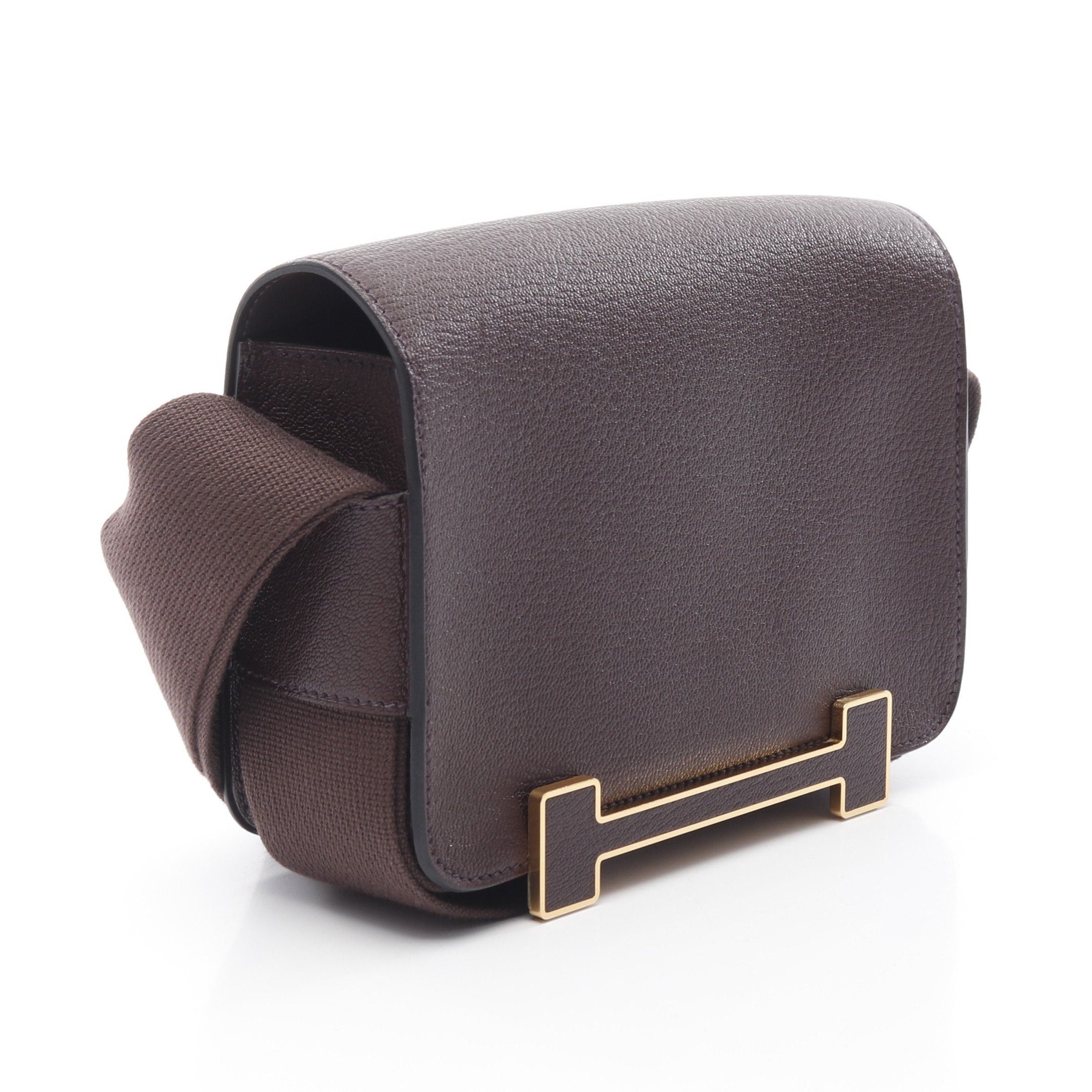 Hermes Hermes Geta Rouge Serie Shoulder Bag Chevre Myzore Goatskin Dark Brown Gold Hardware U Stamp Size ONE SIZE - 2 Thumbnail